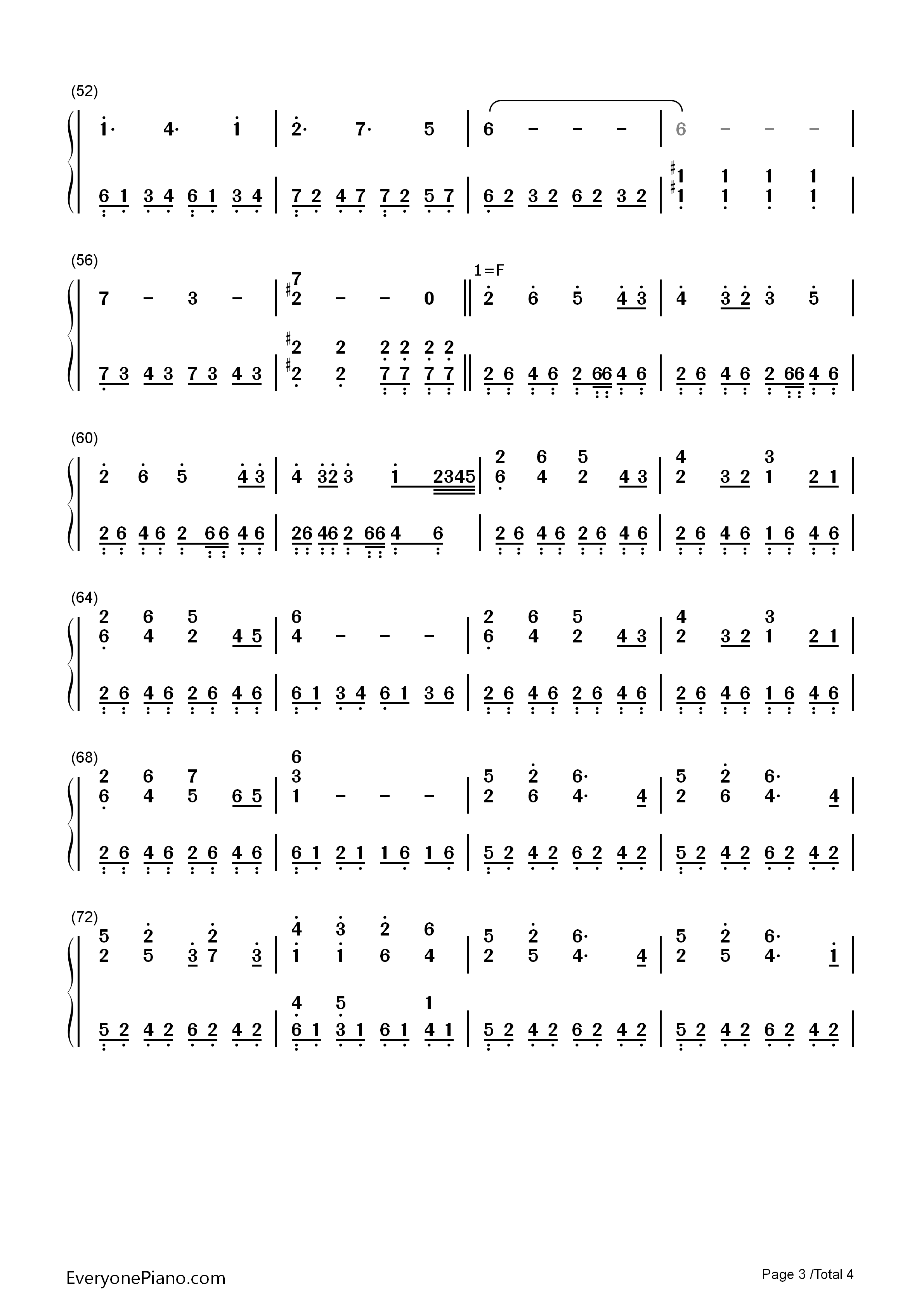 命运之夜钢琴简谱_川井宪次演唱