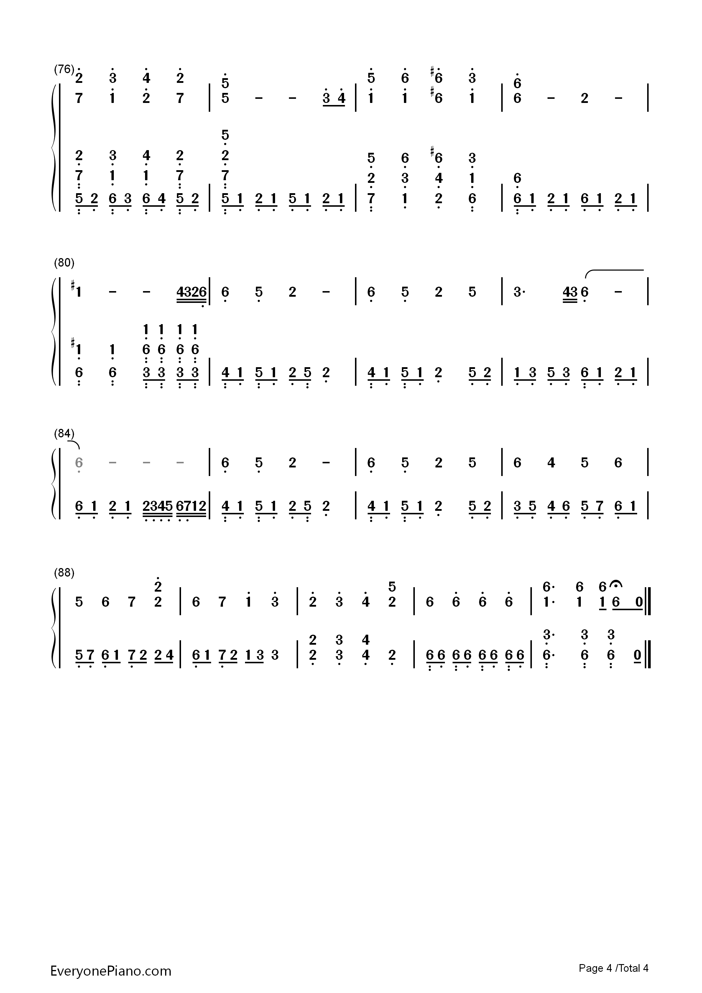 命运之夜钢琴简谱_川井宪次演唱
