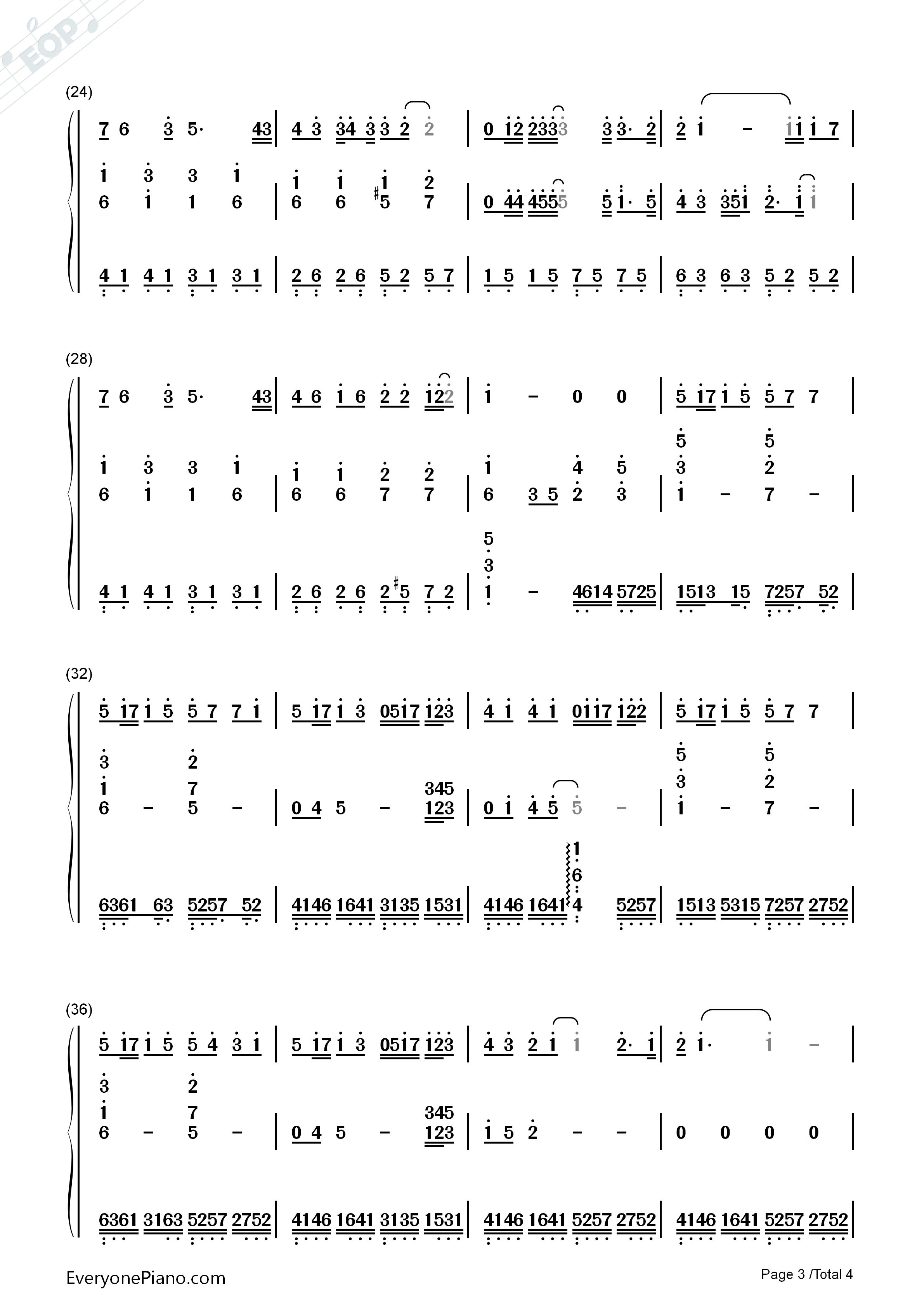 当你钢琴简谱_林俊杰演唱