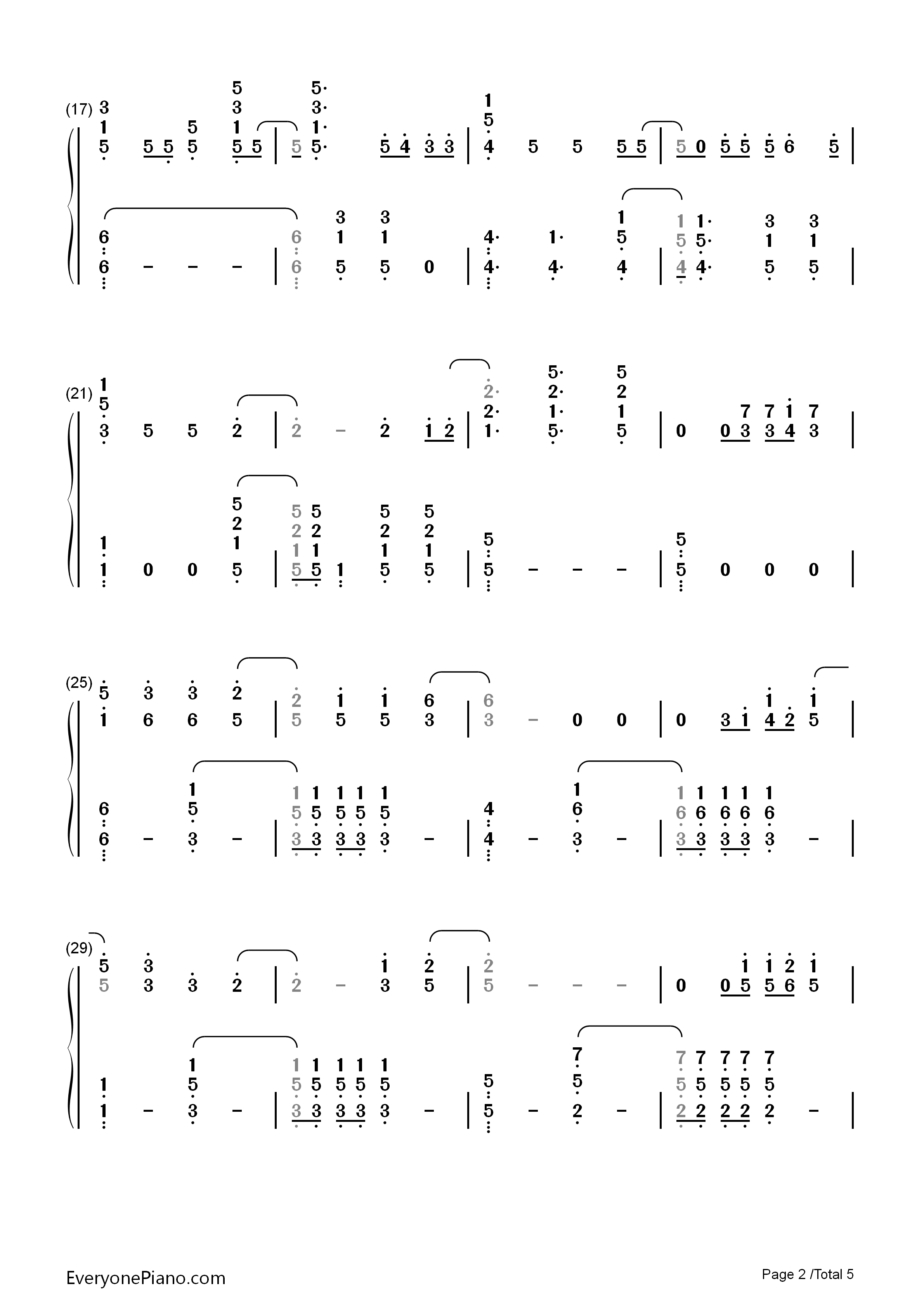 勇敢的我钢琴简谱_金志文演唱