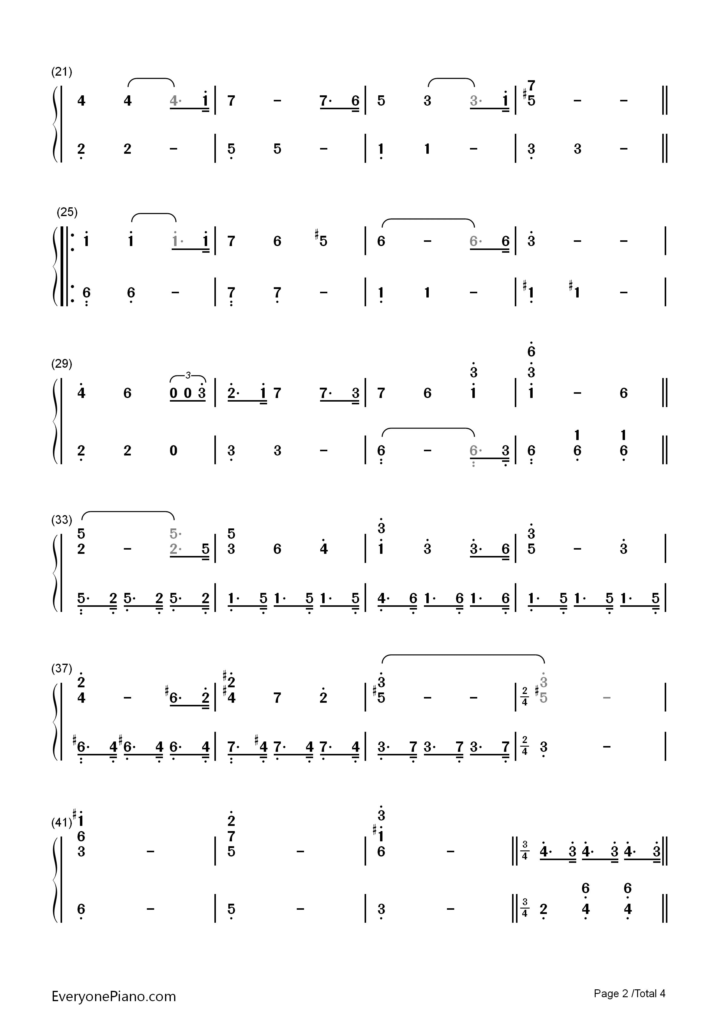 为了你钢琴简谱_Ryu演唱