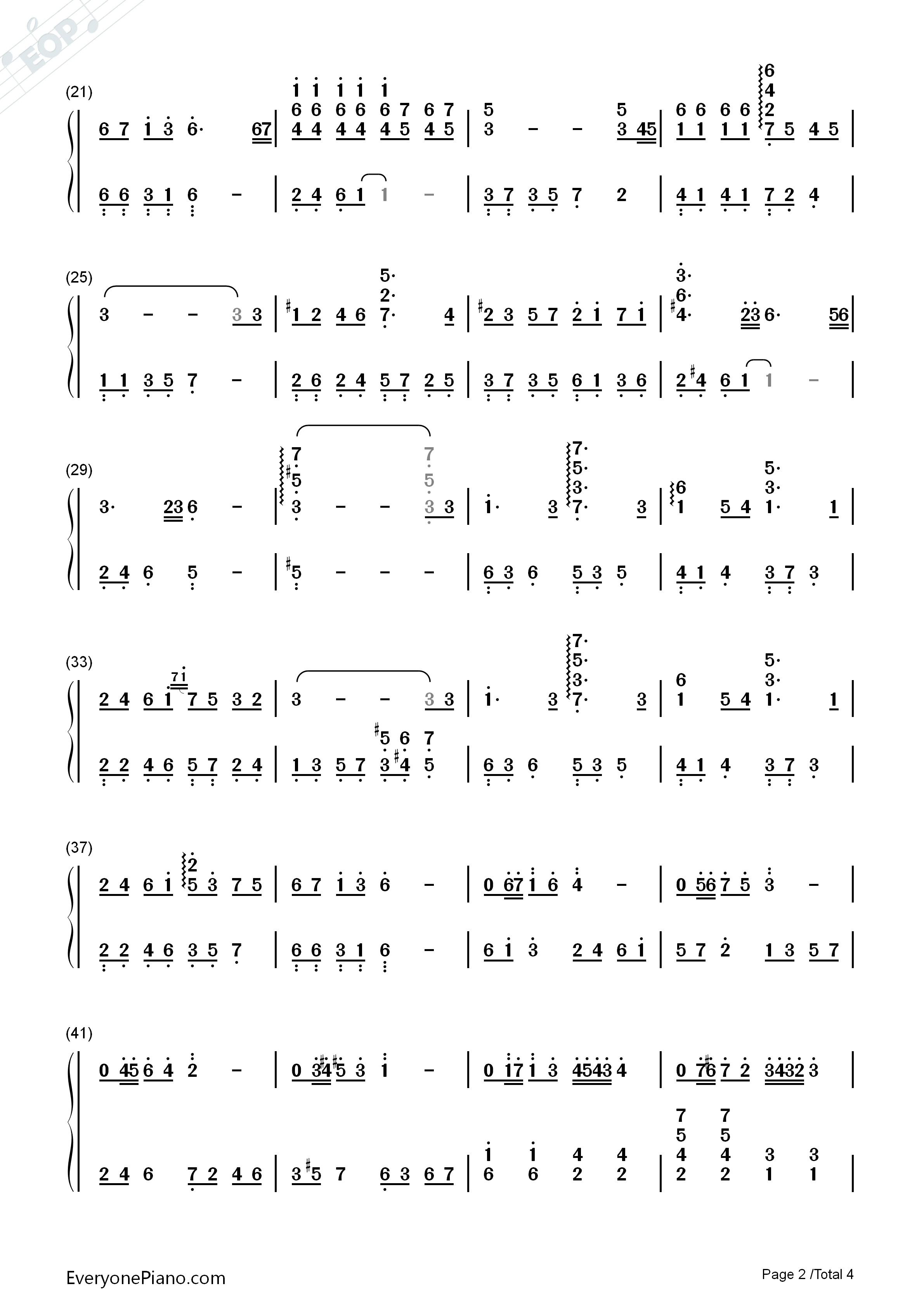 更替的四季钢琴简谱_久石让__Joe_Hisaishi_宫崎骏演唱