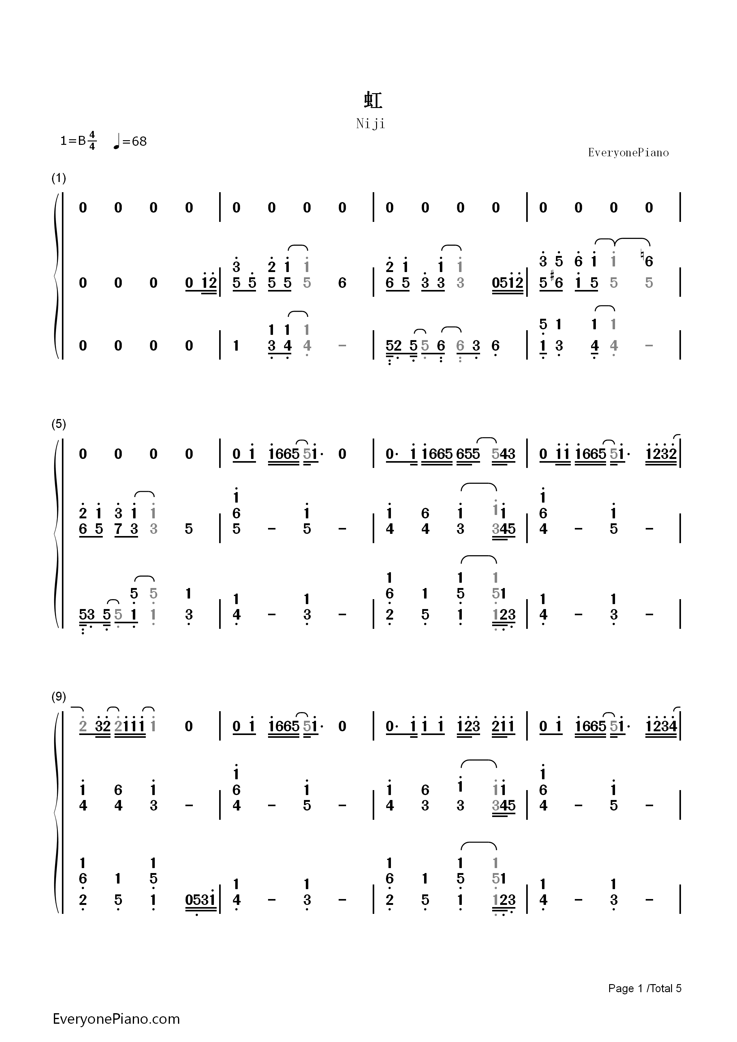 虹钢琴简谱_二宫和也演唱