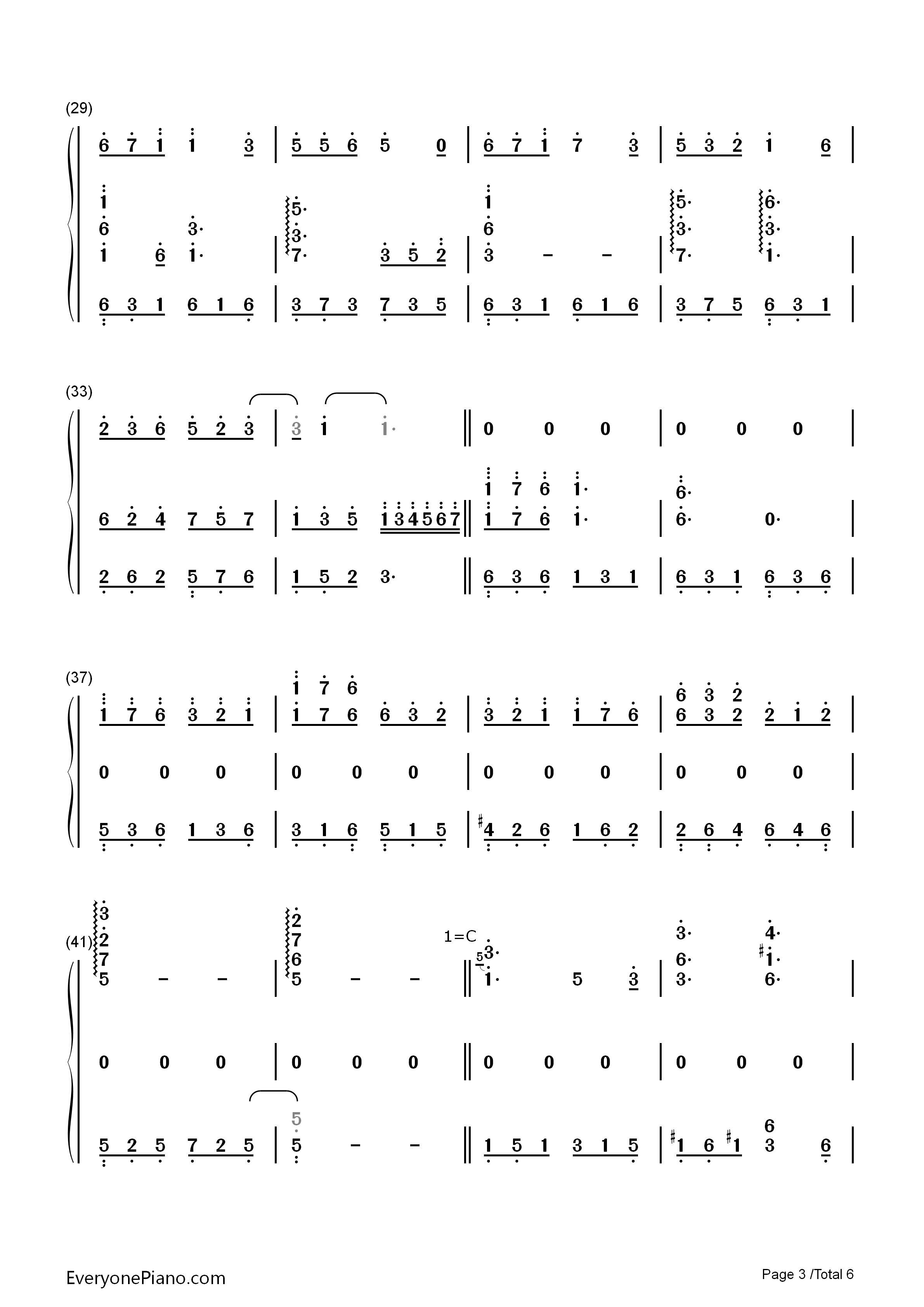 原来你也在这里钢琴简谱_刘若英演唱