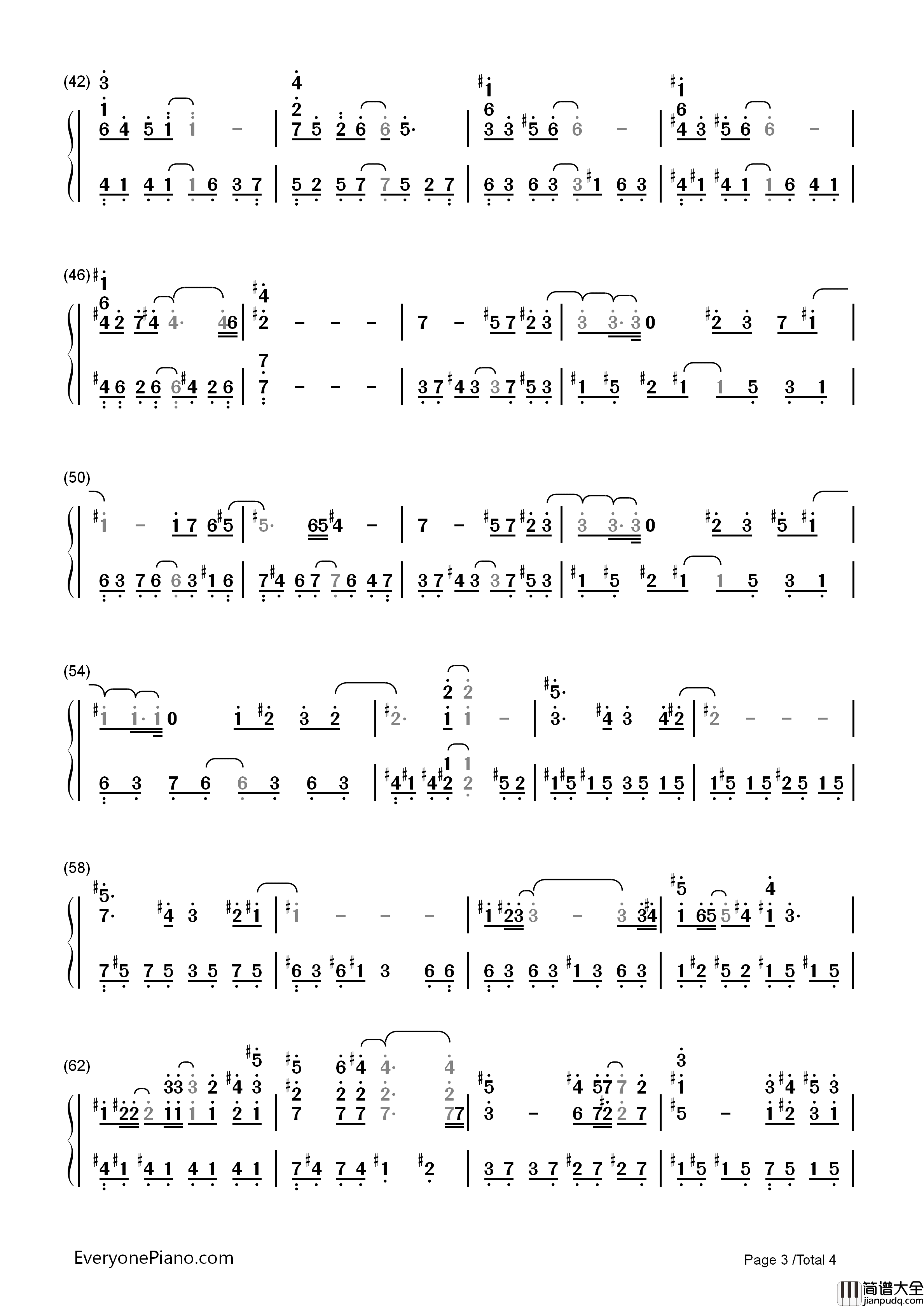 许愿钢琴简谱_梁咏琪_古巨基演唱