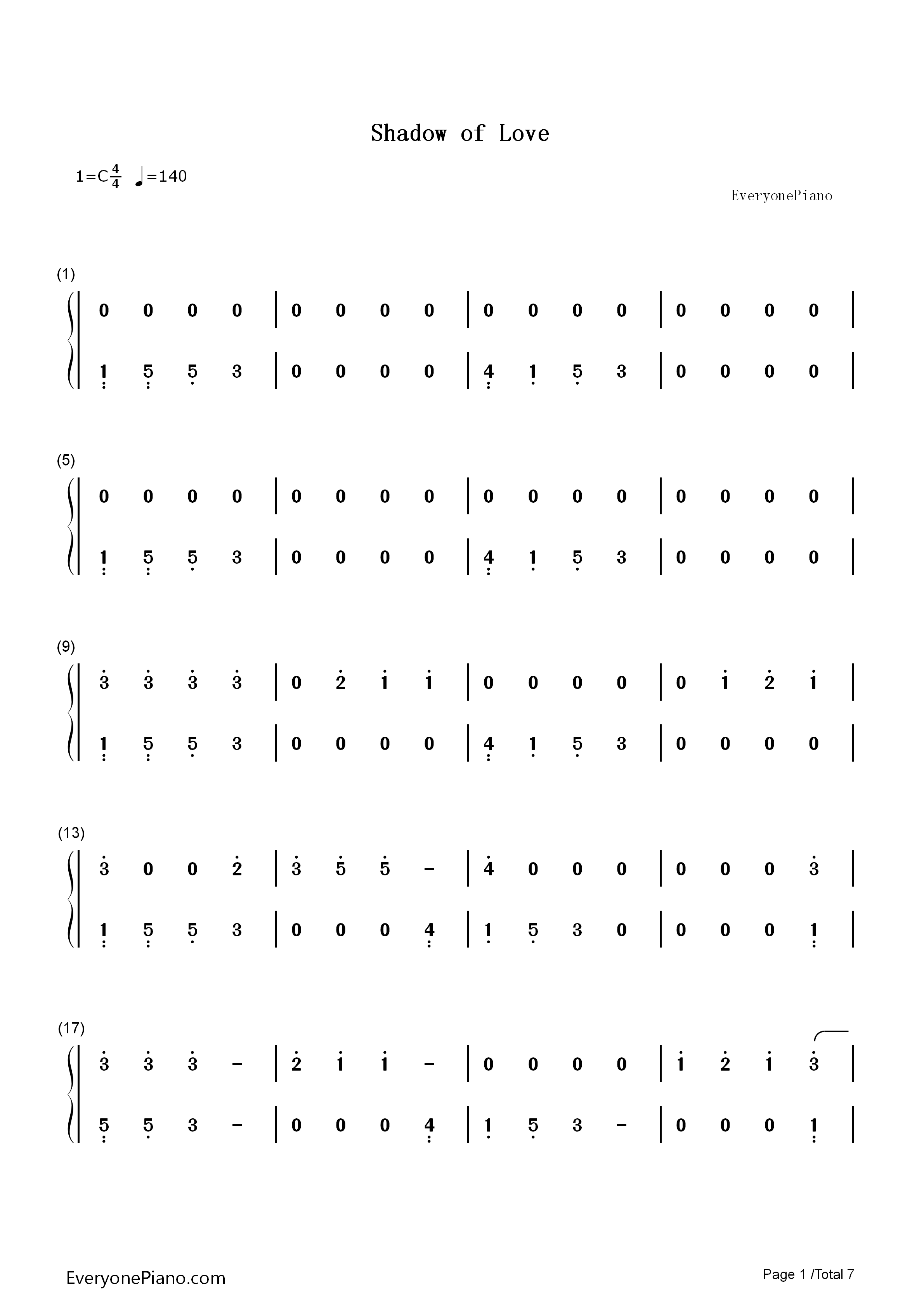 Shadow_of_Love钢琴简谱_OLIVIA演唱