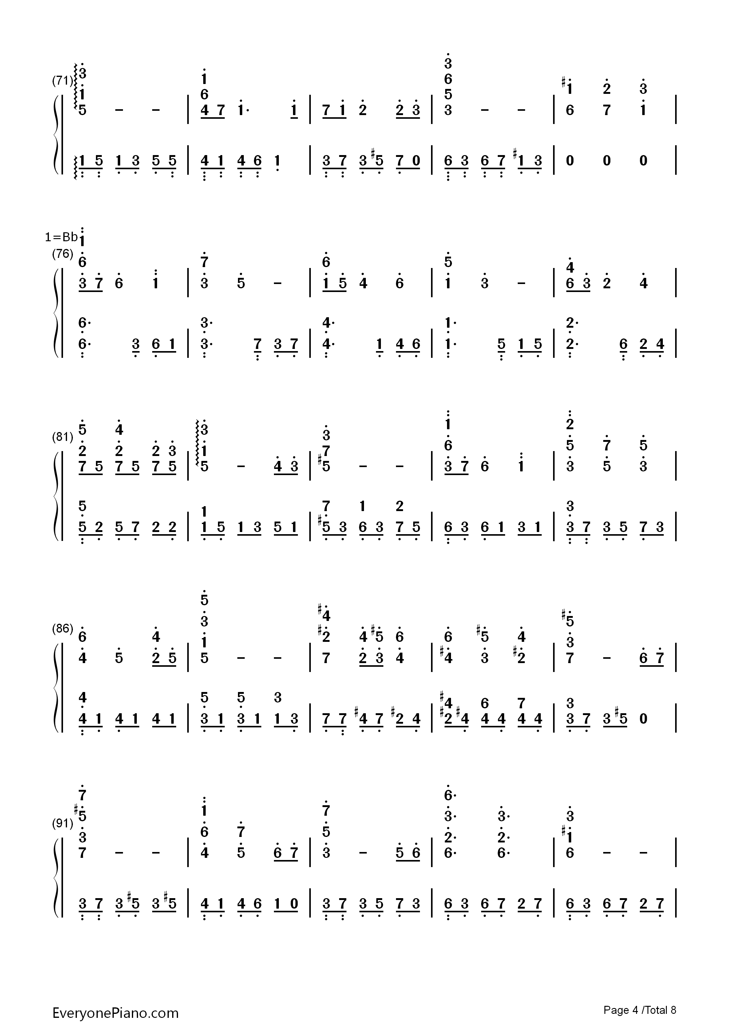 Everytime_You_Kissed_Me钢琴简谱_Emily_Bindiger演唱