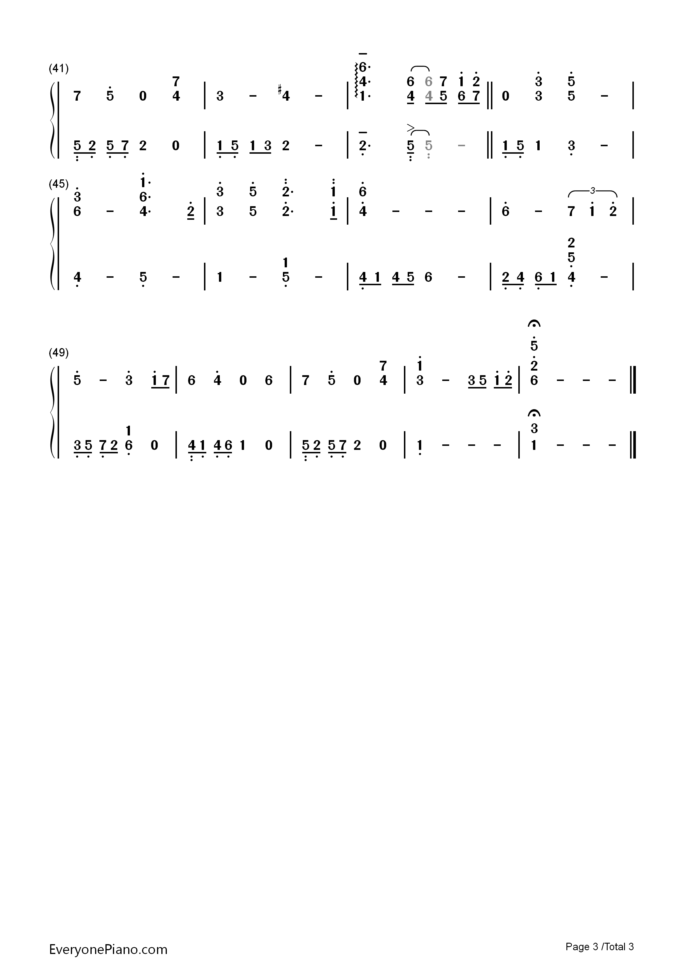 Somewhere_Out_There钢琴简谱_James_Horner演唱