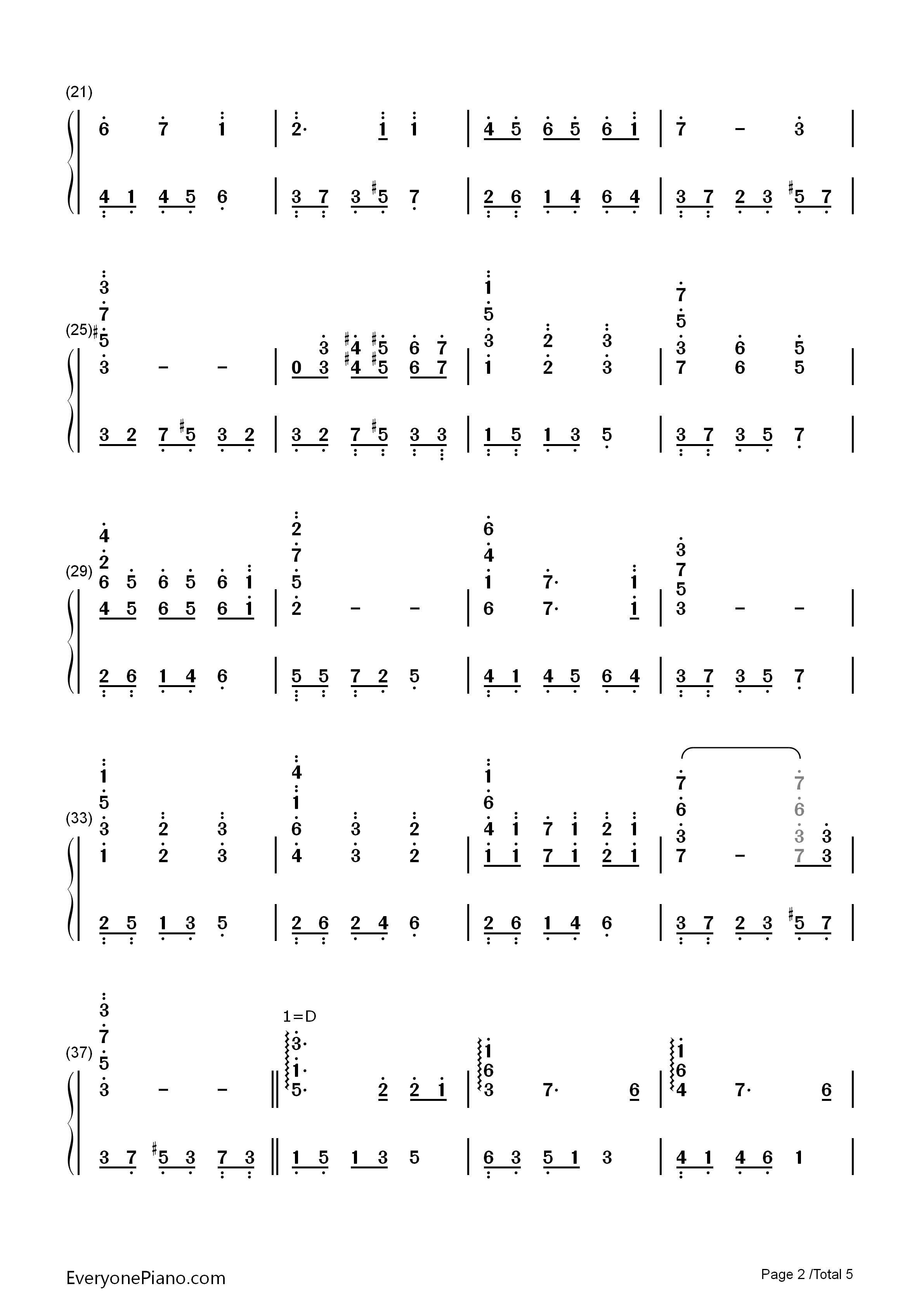 幸福相守钢琴简谱_孙楠演唱