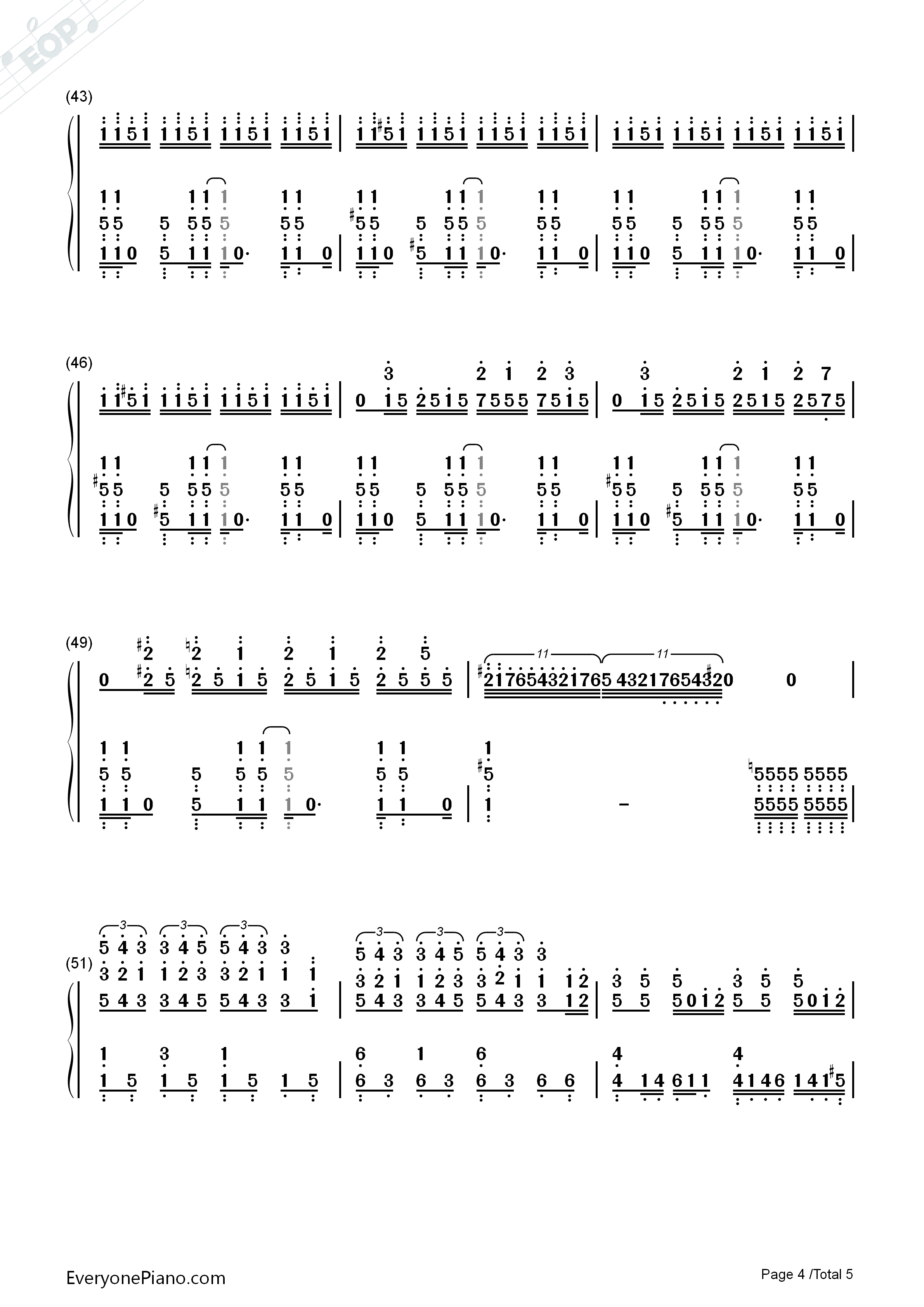 龙卷风钢琴简谱_邓紫棋演唱