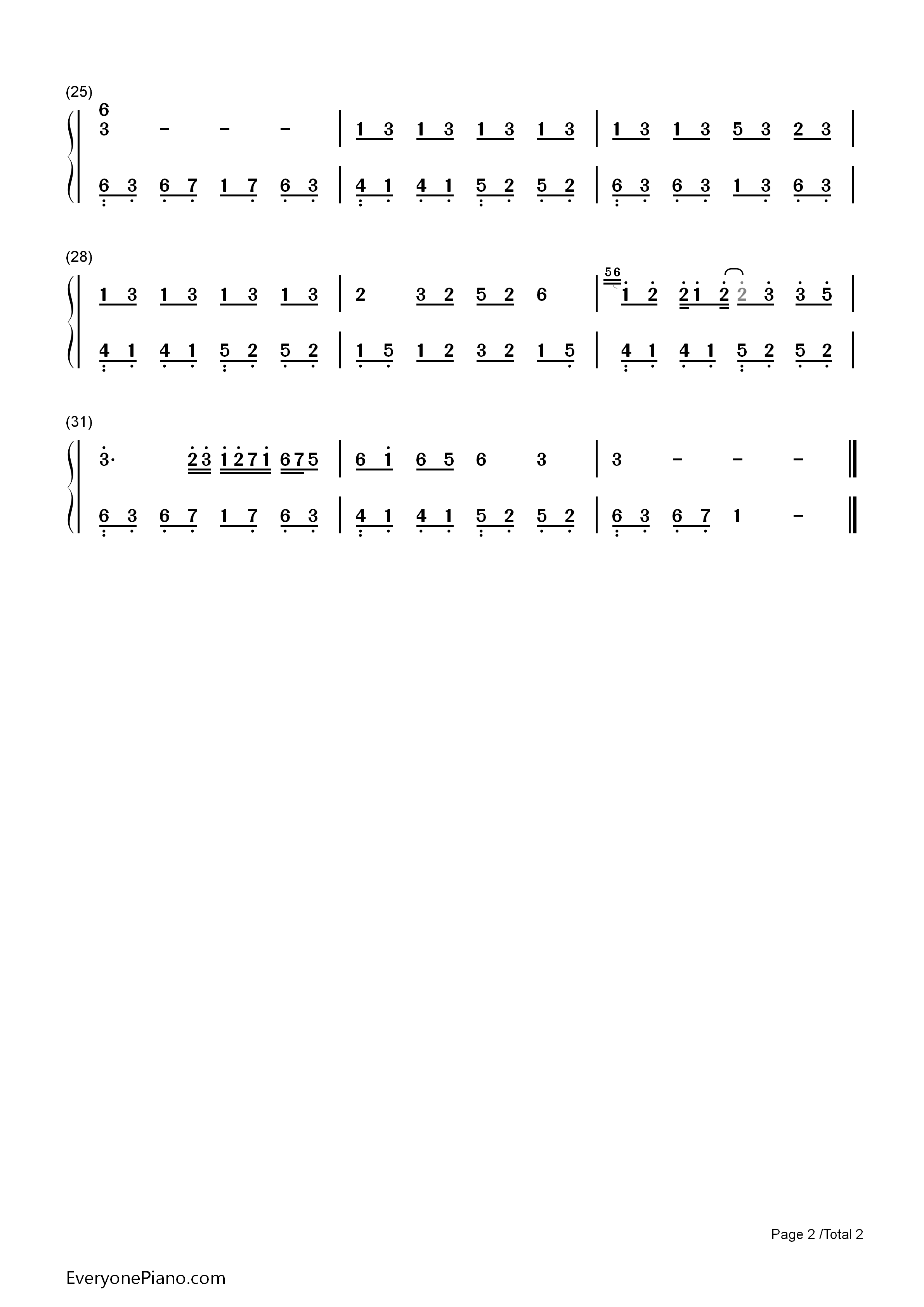 Tomorrow_With_You钢琴简谱_Senpai_Kondor演唱