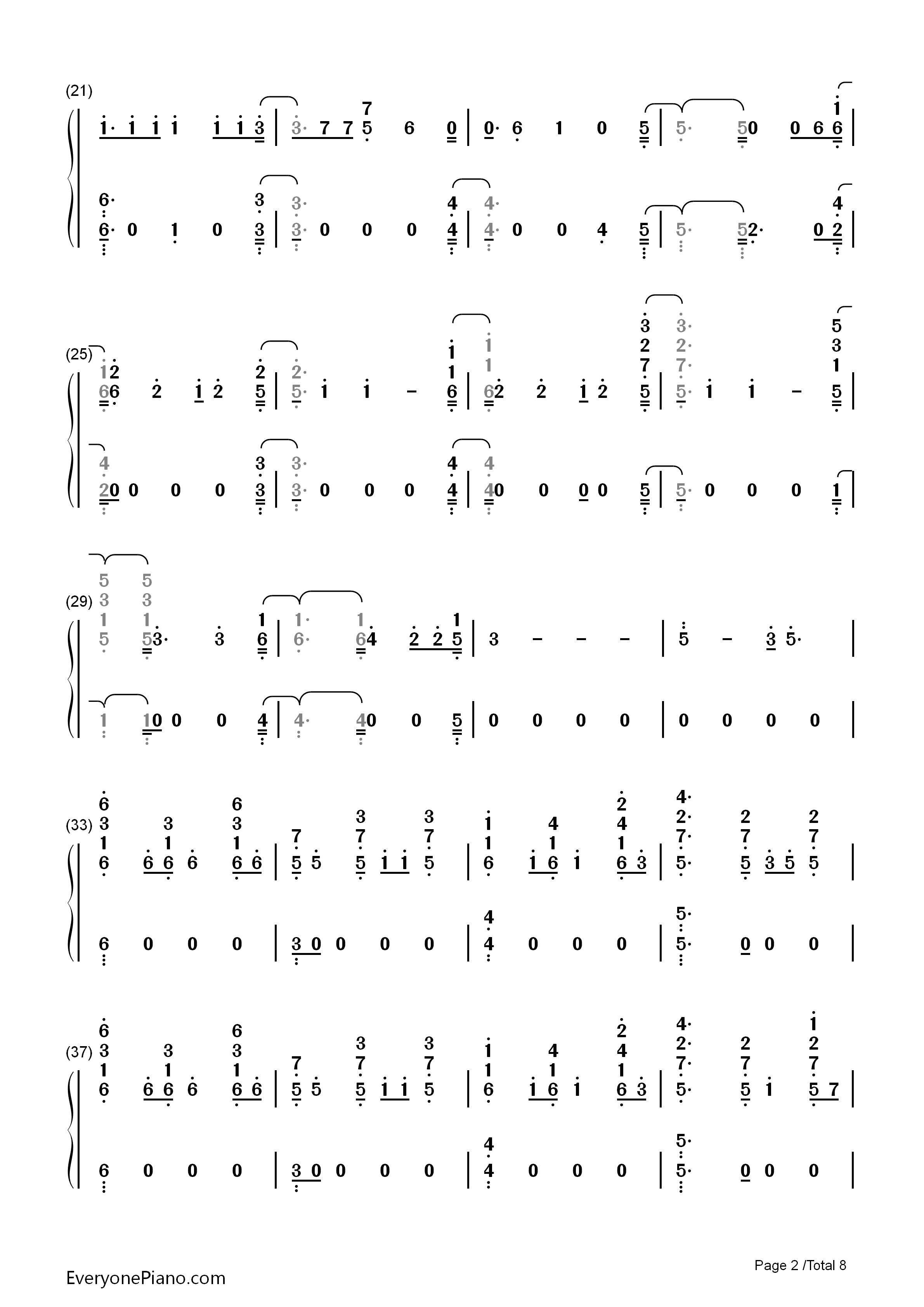 Lonely_Together钢琴简谱_Avicii演唱