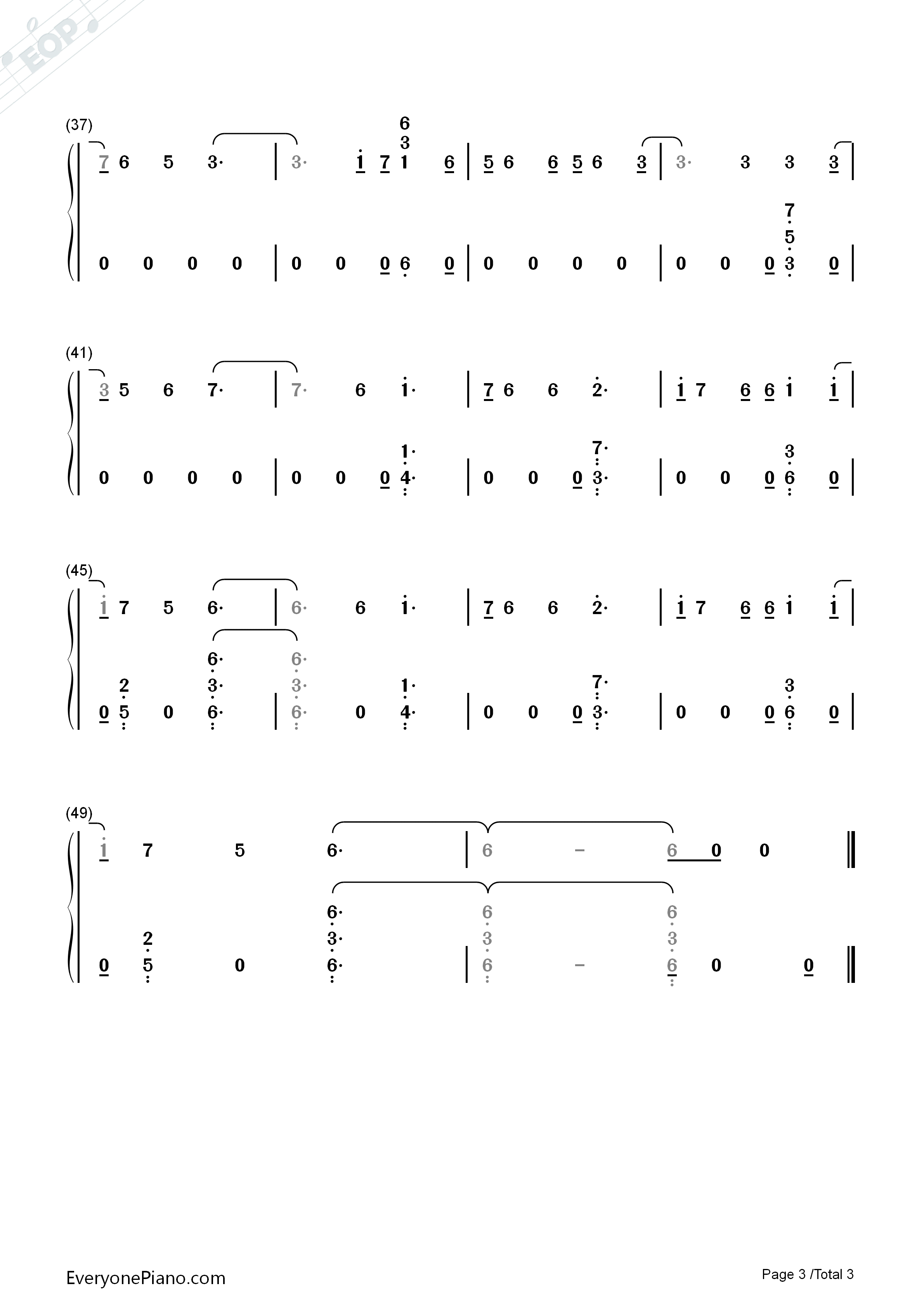 Hands_Of_Gold钢琴简谱_Ed_Sheeran演唱