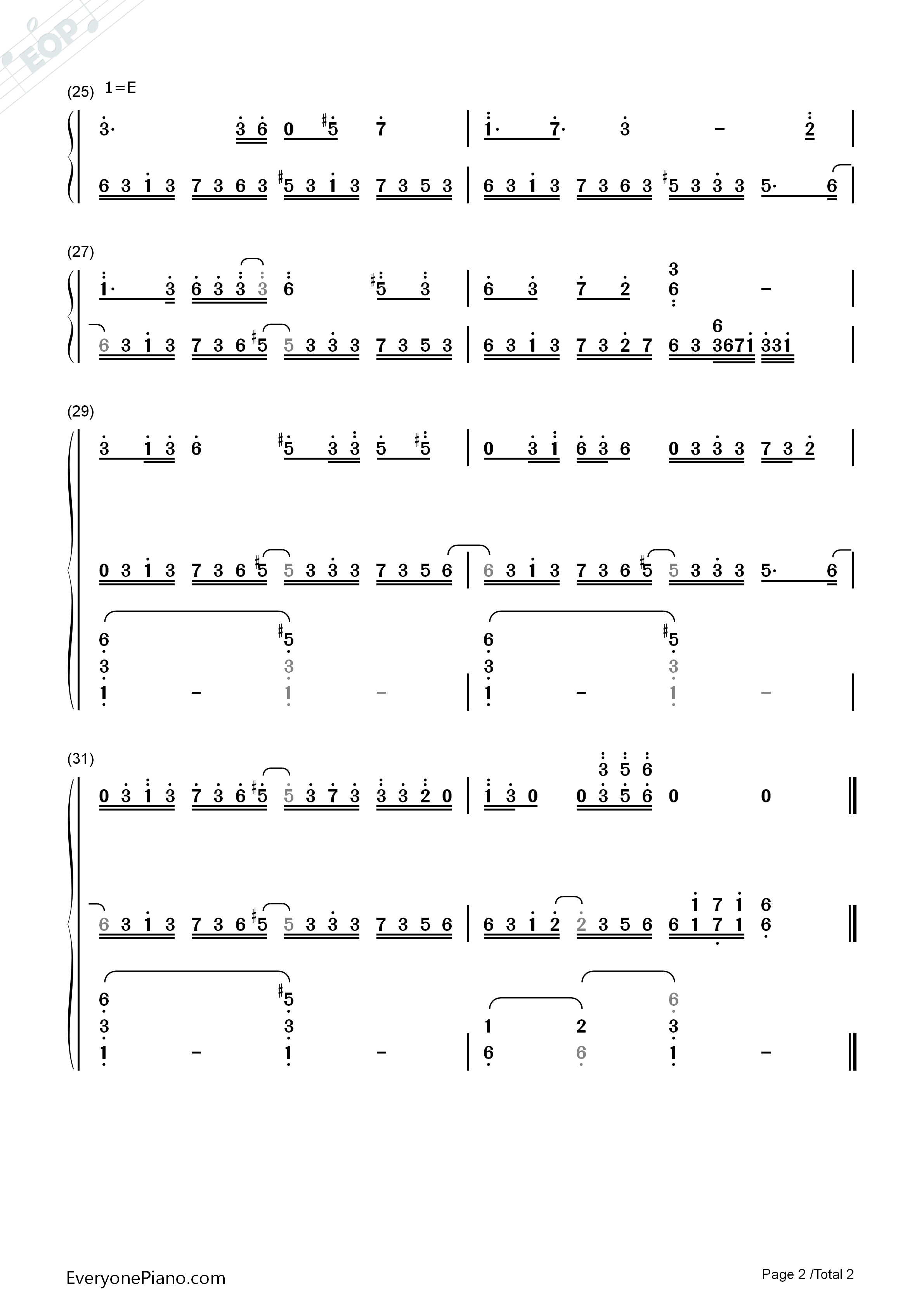 華のメッセンジャー钢琴简谱_幽閉サテライト演唱