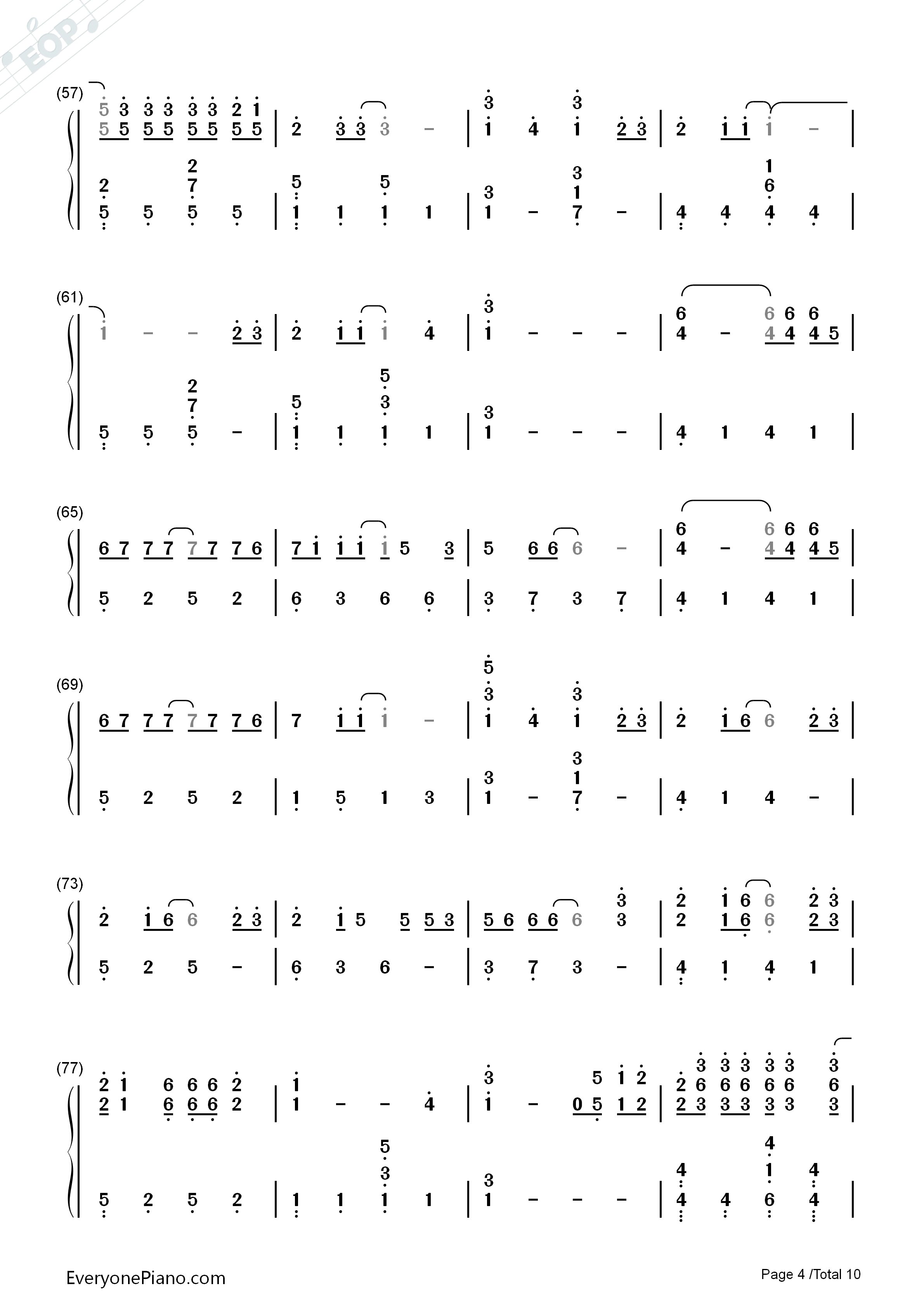 secret_base_君がくれたもの钢琴简谱_ZONE演唱