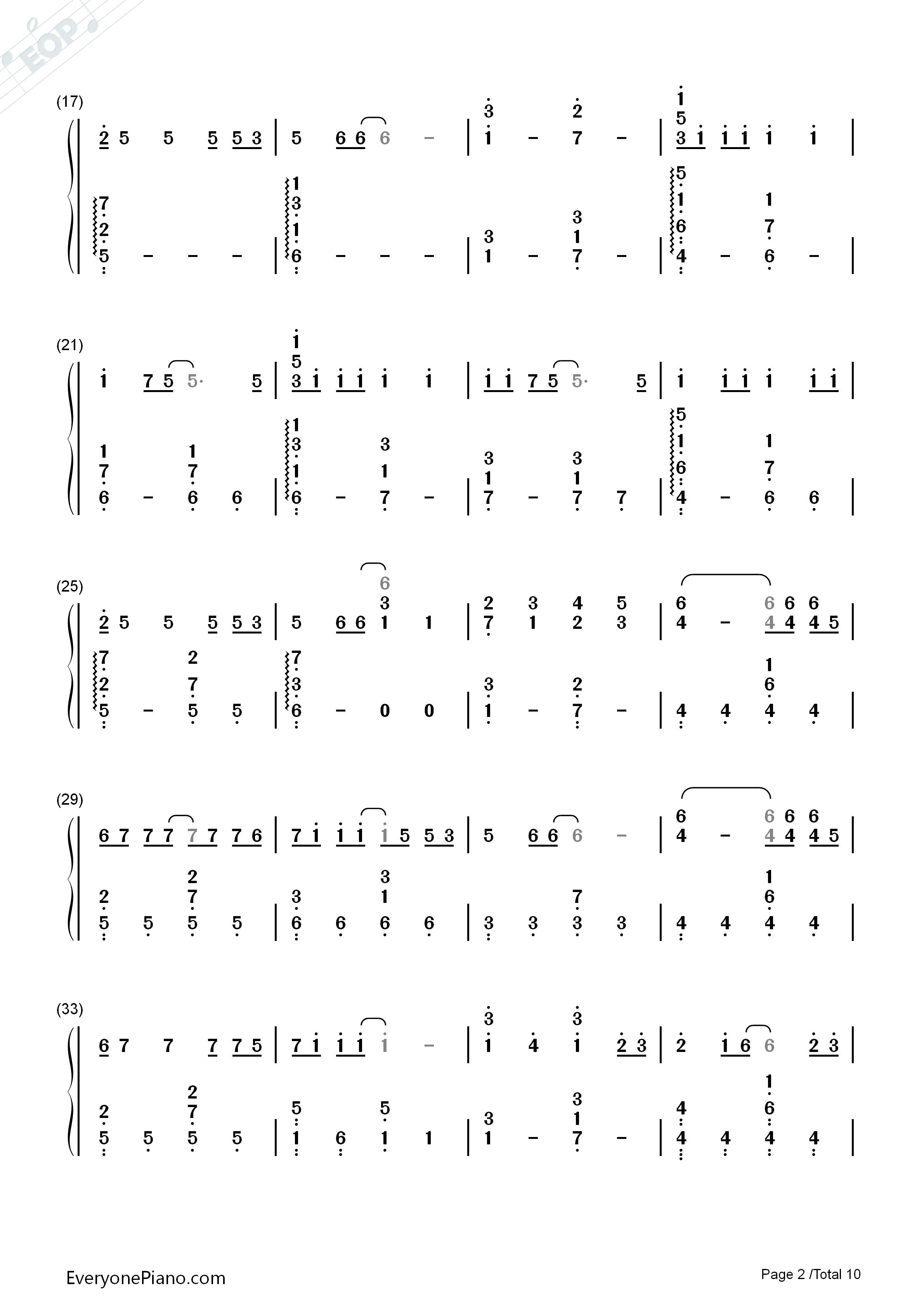 secret_base_君がくれたもの钢琴简谱_ZONE演唱