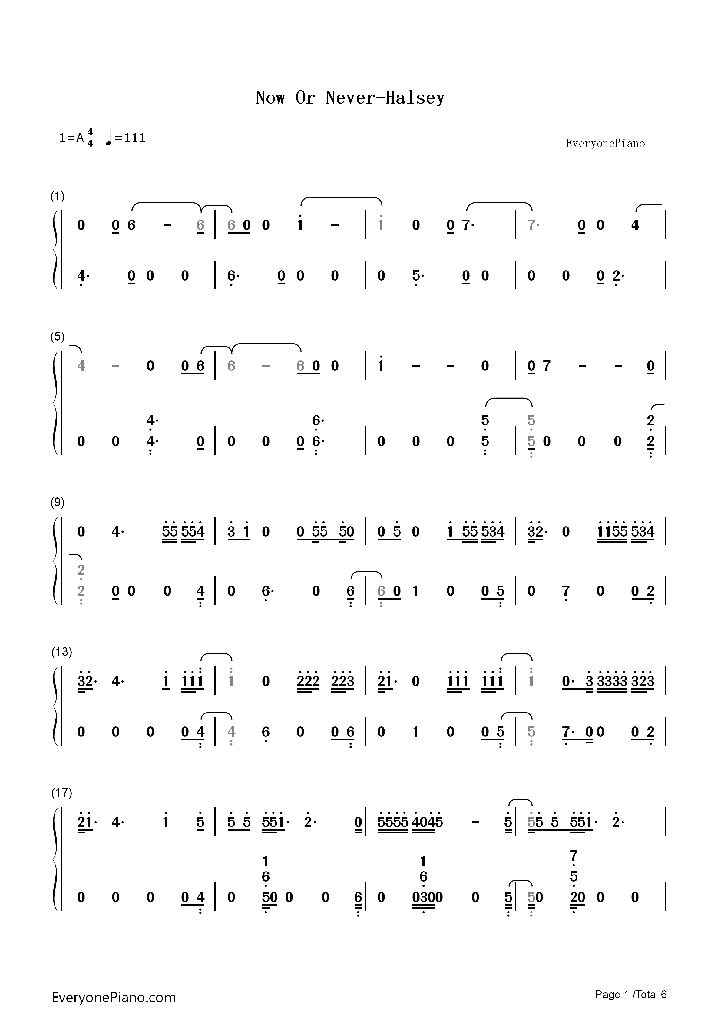 Now_Or_Never钢琴简谱_Halsey演唱