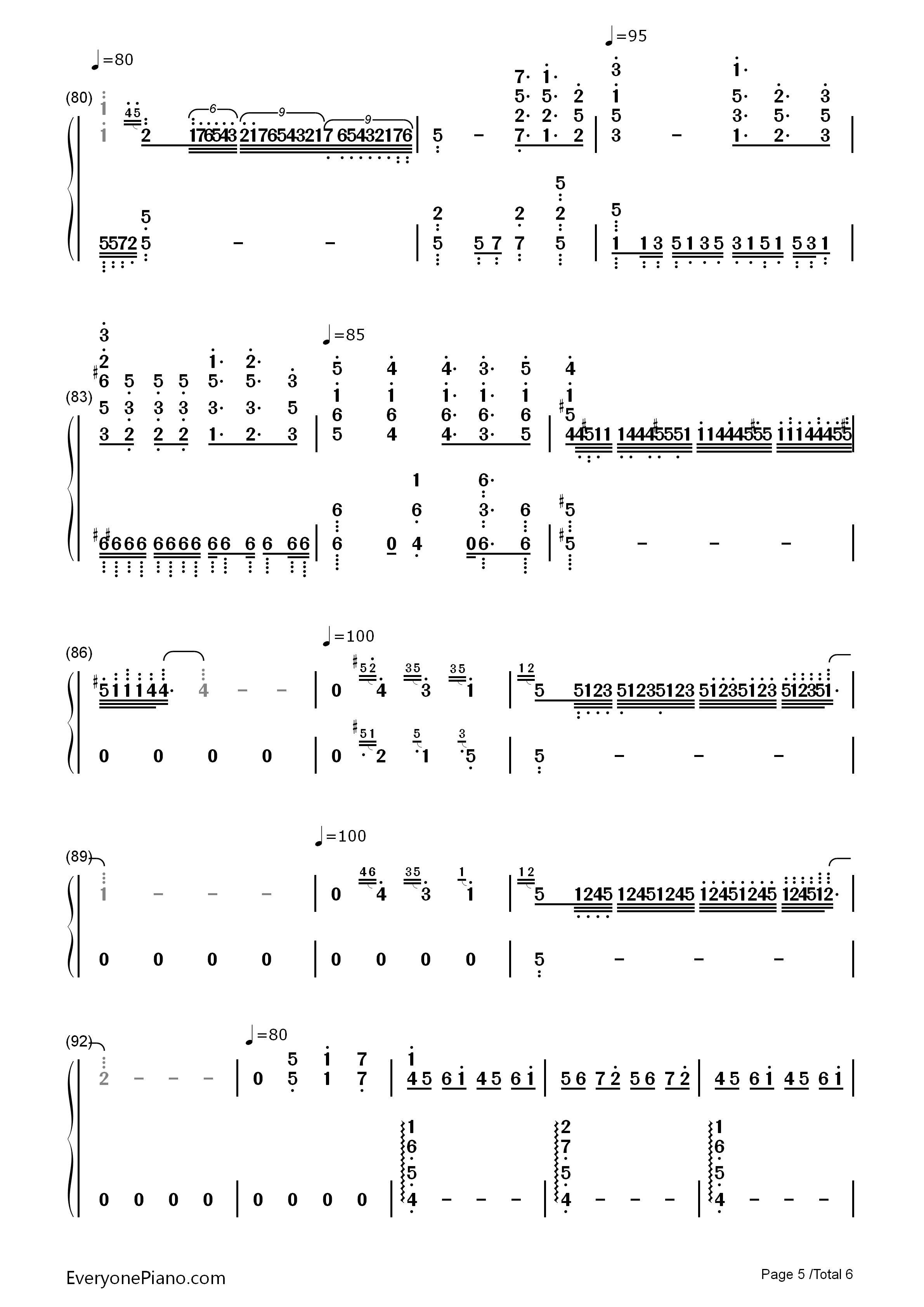 Part_of_Your_World钢琴简谱_Alan_Menken演唱