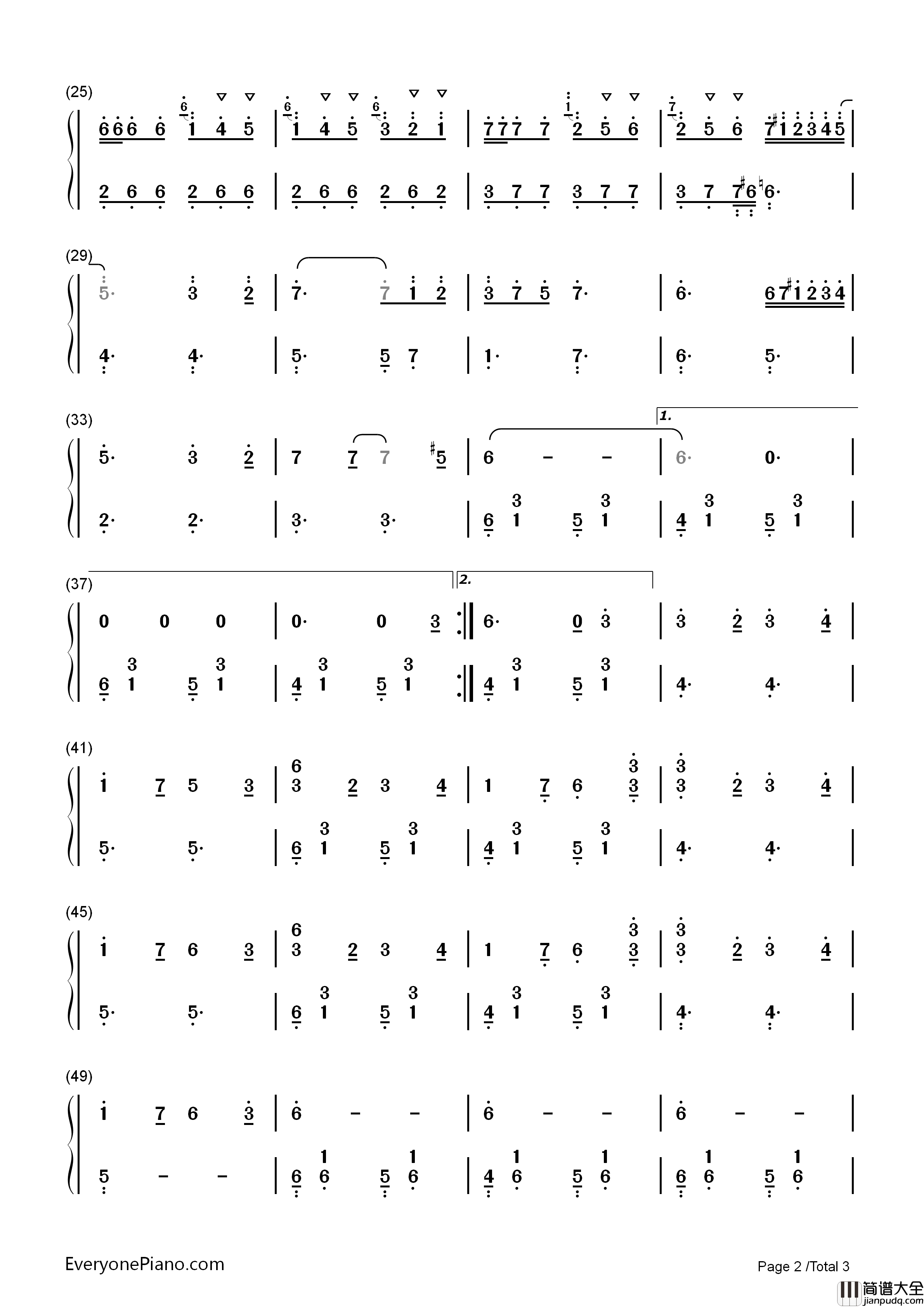 Last_Carnival钢琴简谱_Acoustic_Cafe演唱