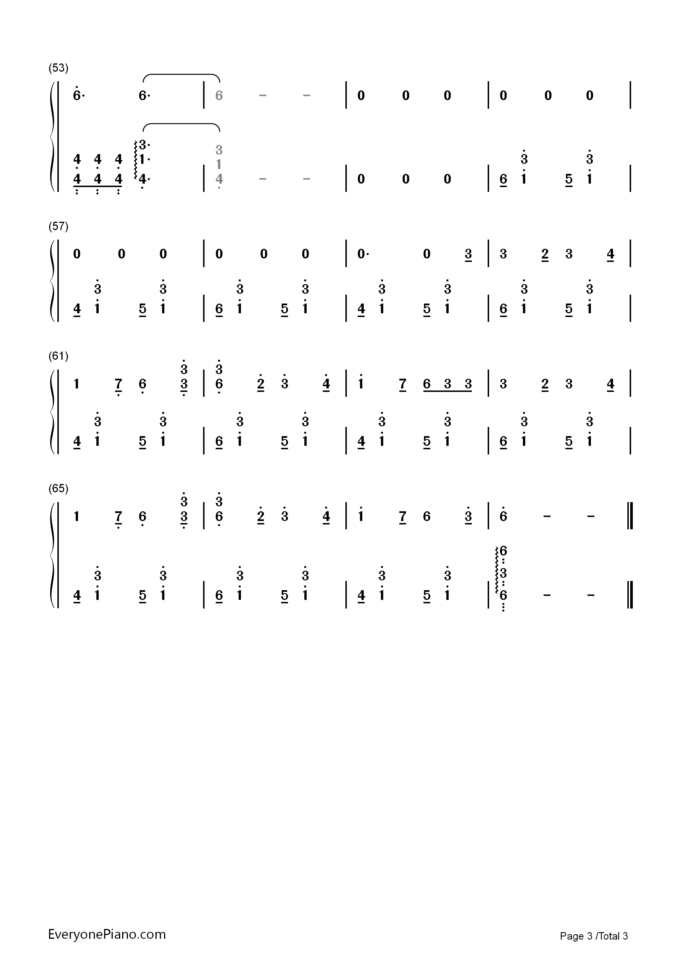 Last_Carnival钢琴简谱_Acoustic_Cafe演唱