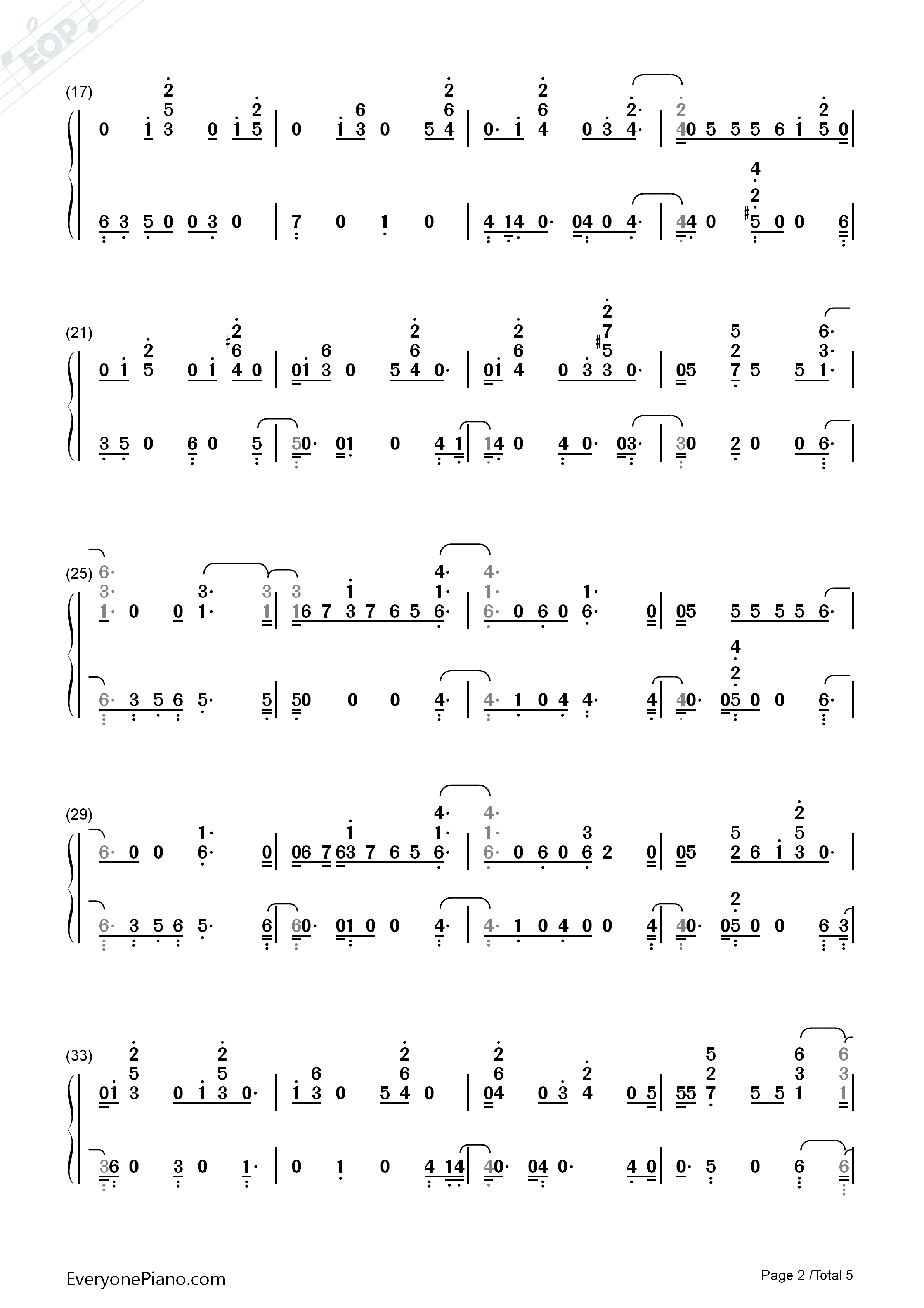 The_Eve钢琴简谱_EXO演唱