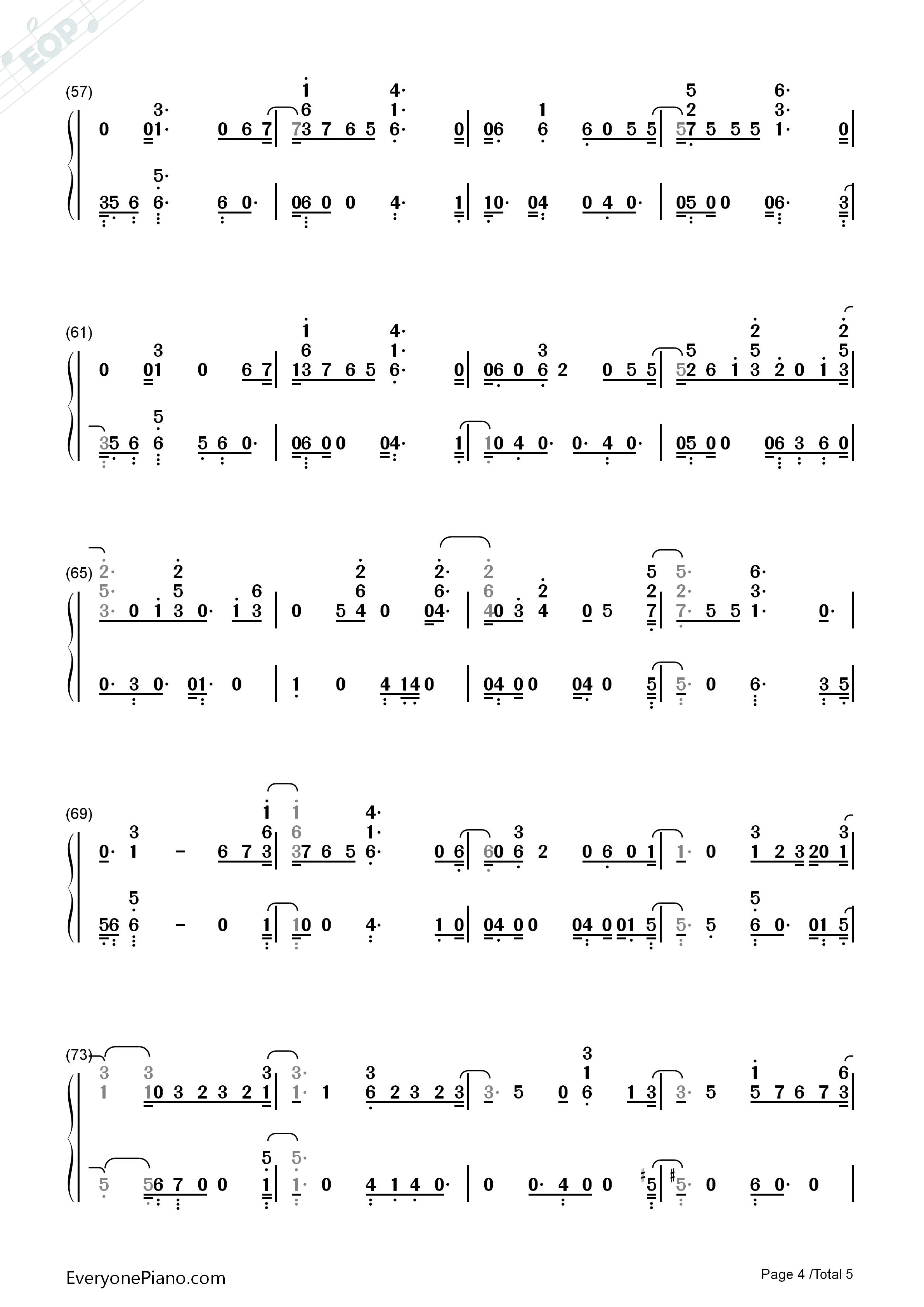 The_Eve钢琴简谱_EXO演唱