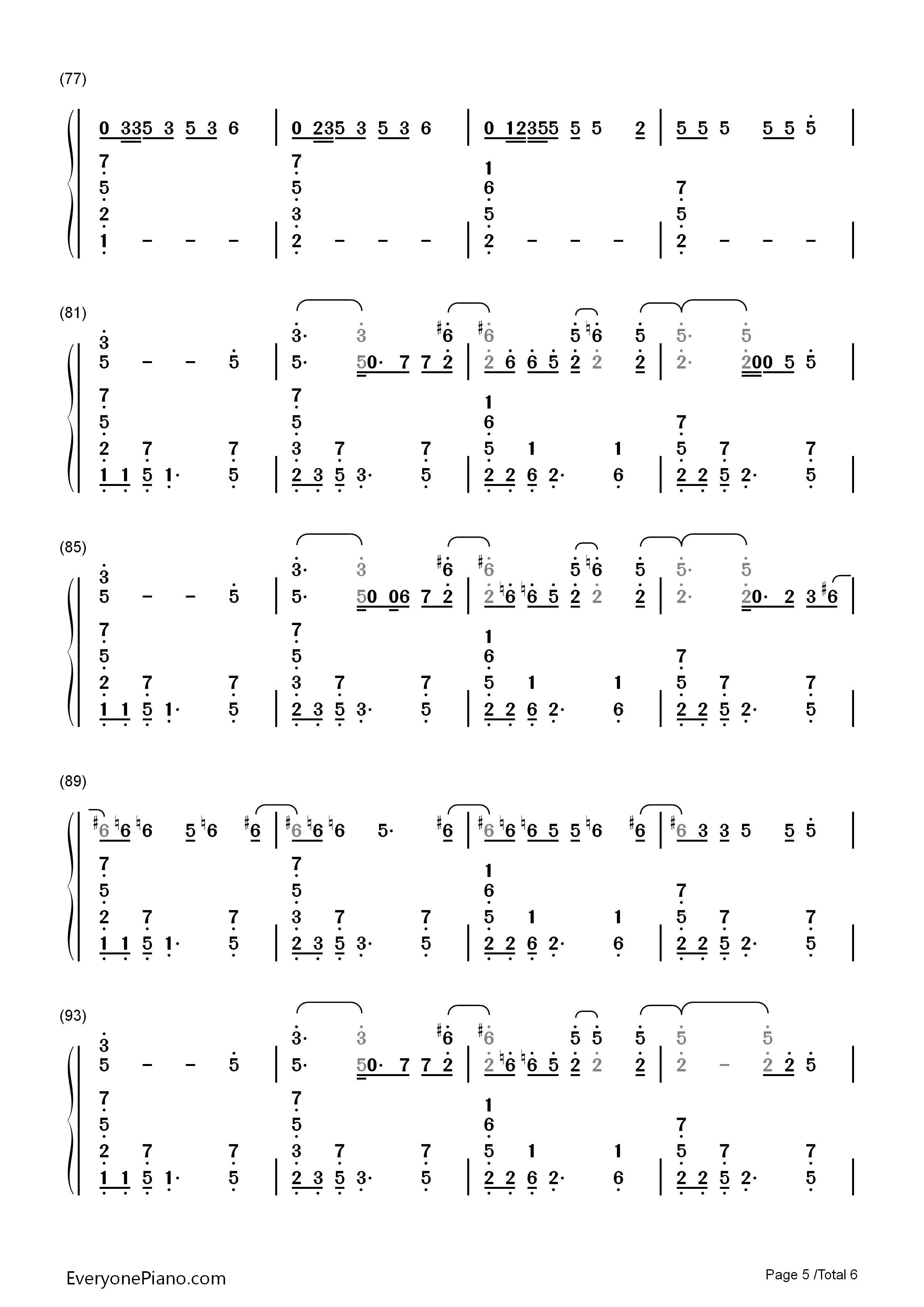 Sugar钢琴简谱_Maroon_5演唱