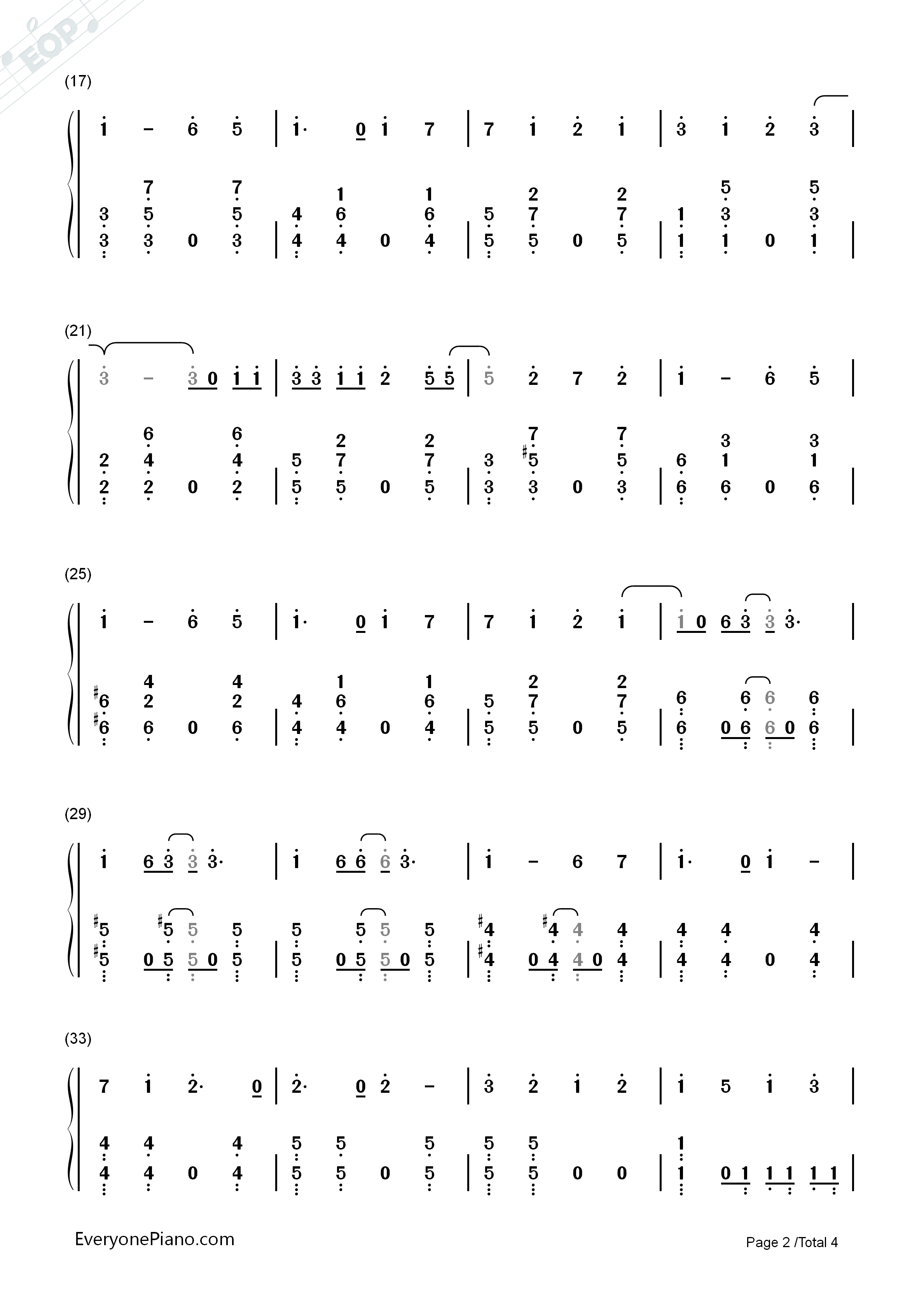 シルエット钢琴简谱_KANA_BOON演唱