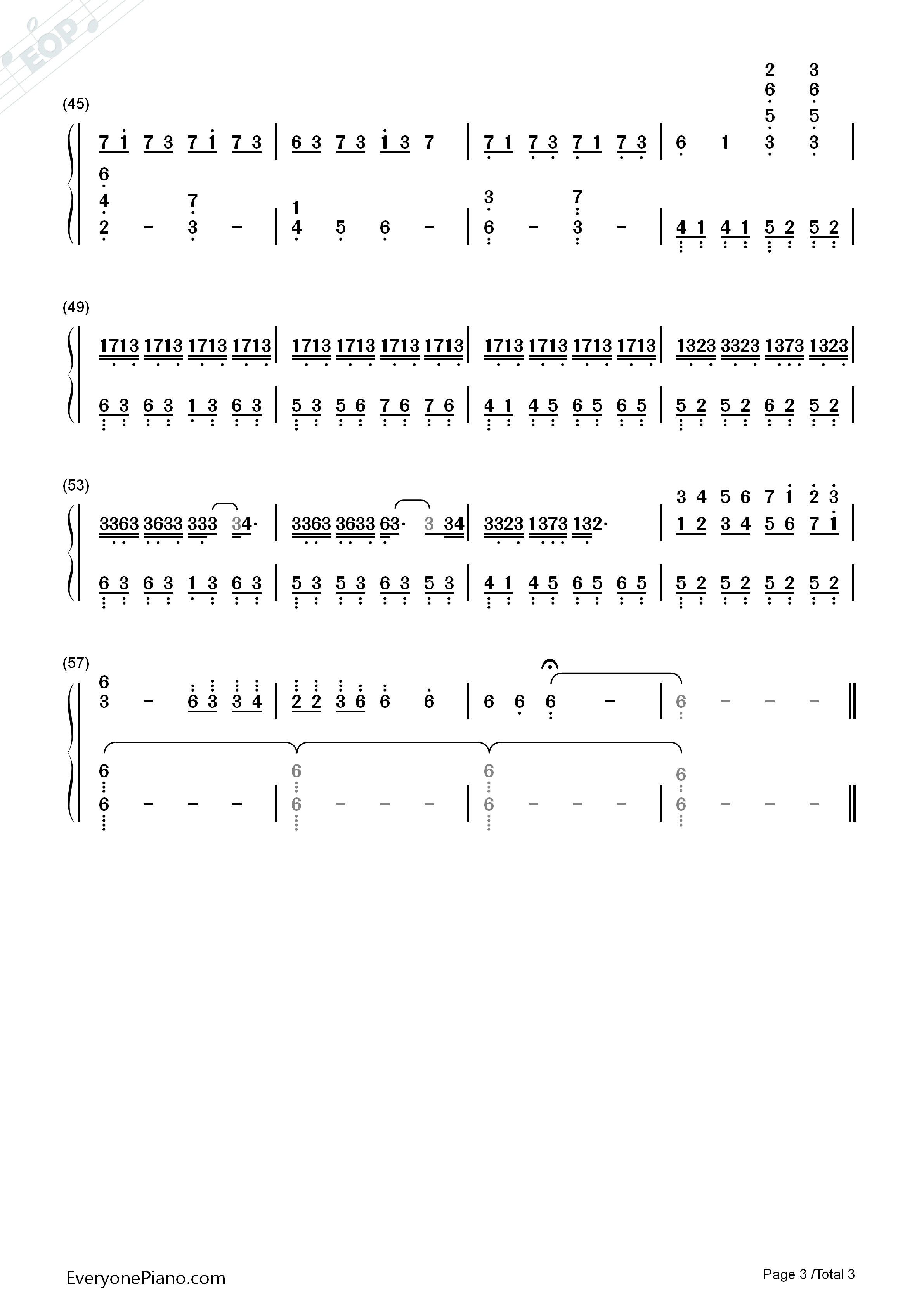 Omake钢琴简谱_泽野弘之演唱