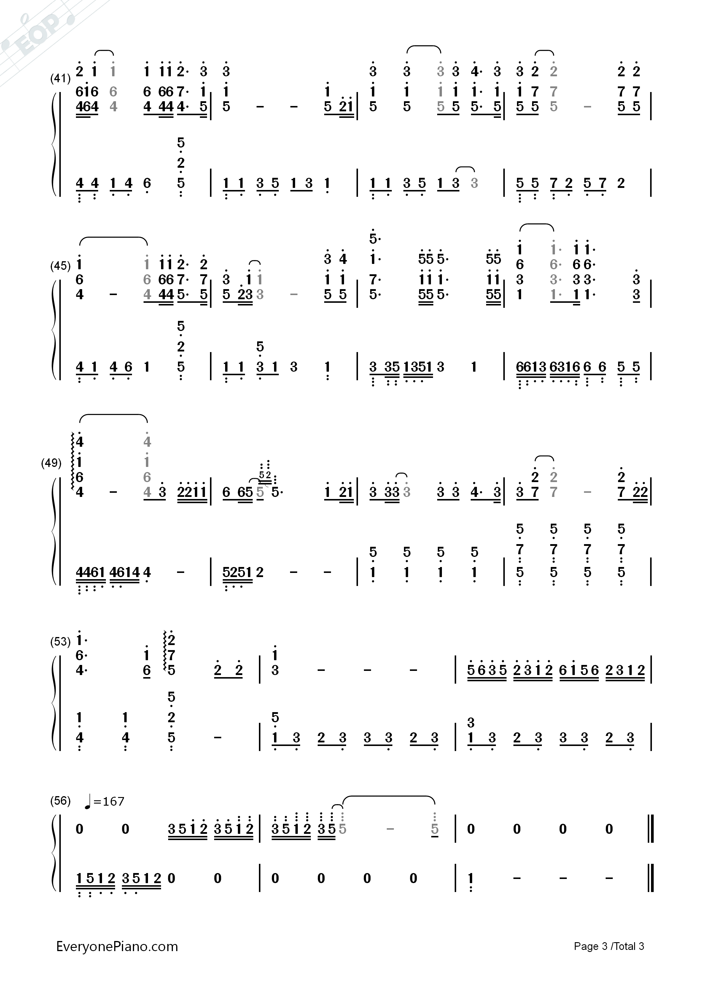 爱是花你是种子钢琴简谱_北村春美_宫崎骏演唱