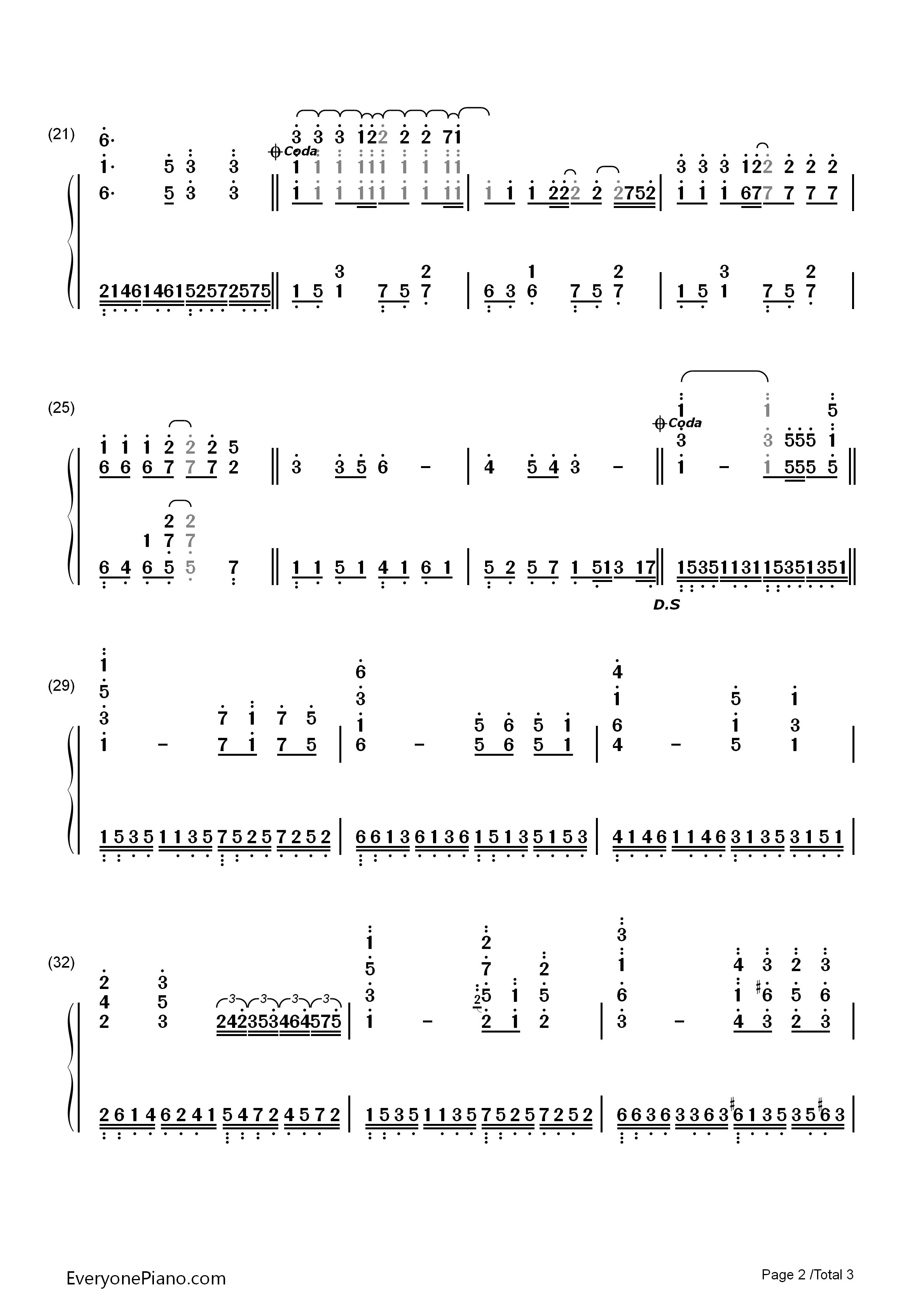 A_Little_Love钢琴简谱_冯曦妤演唱