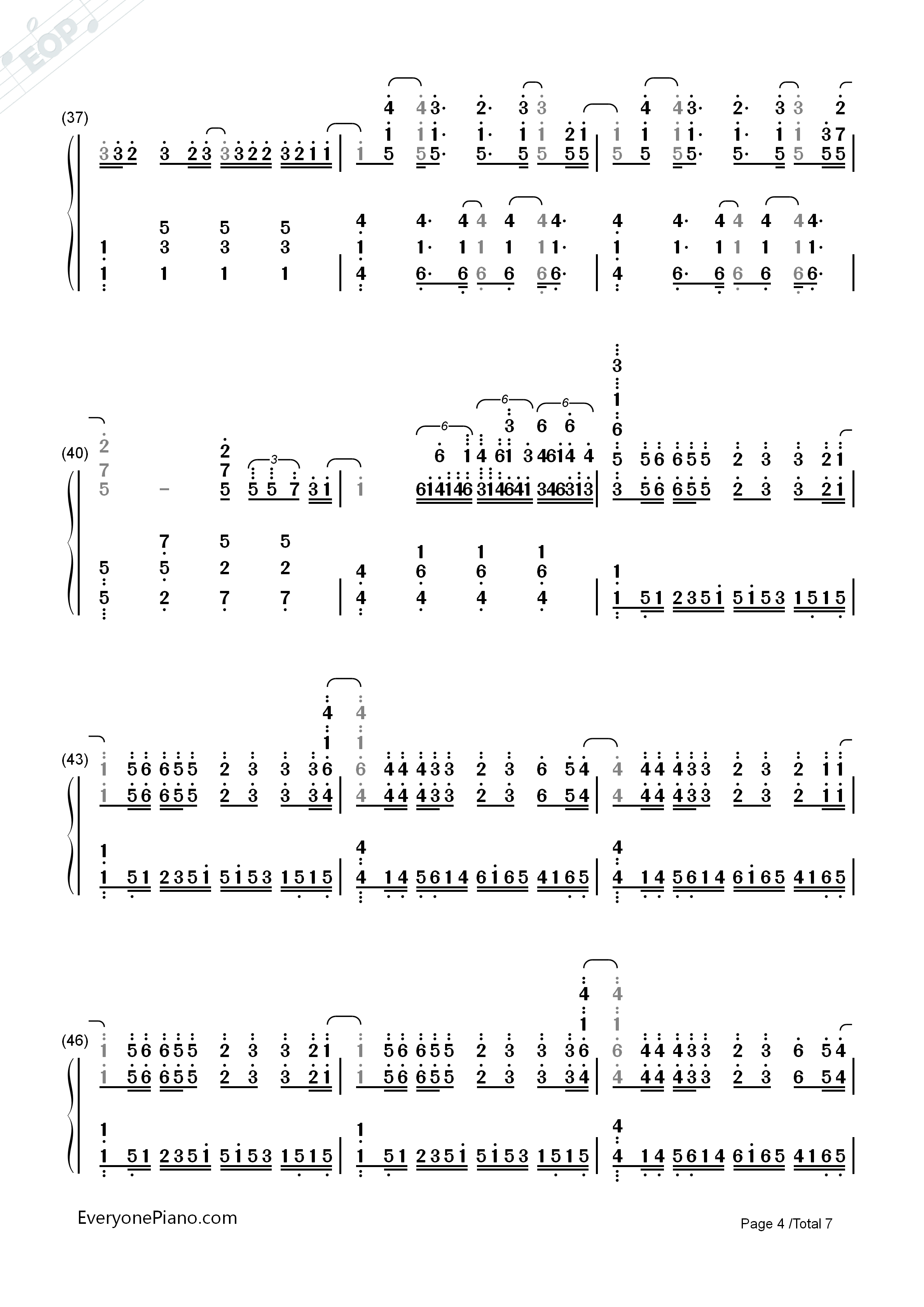 Steal_My_Girl钢琴简谱_One_Direction演唱