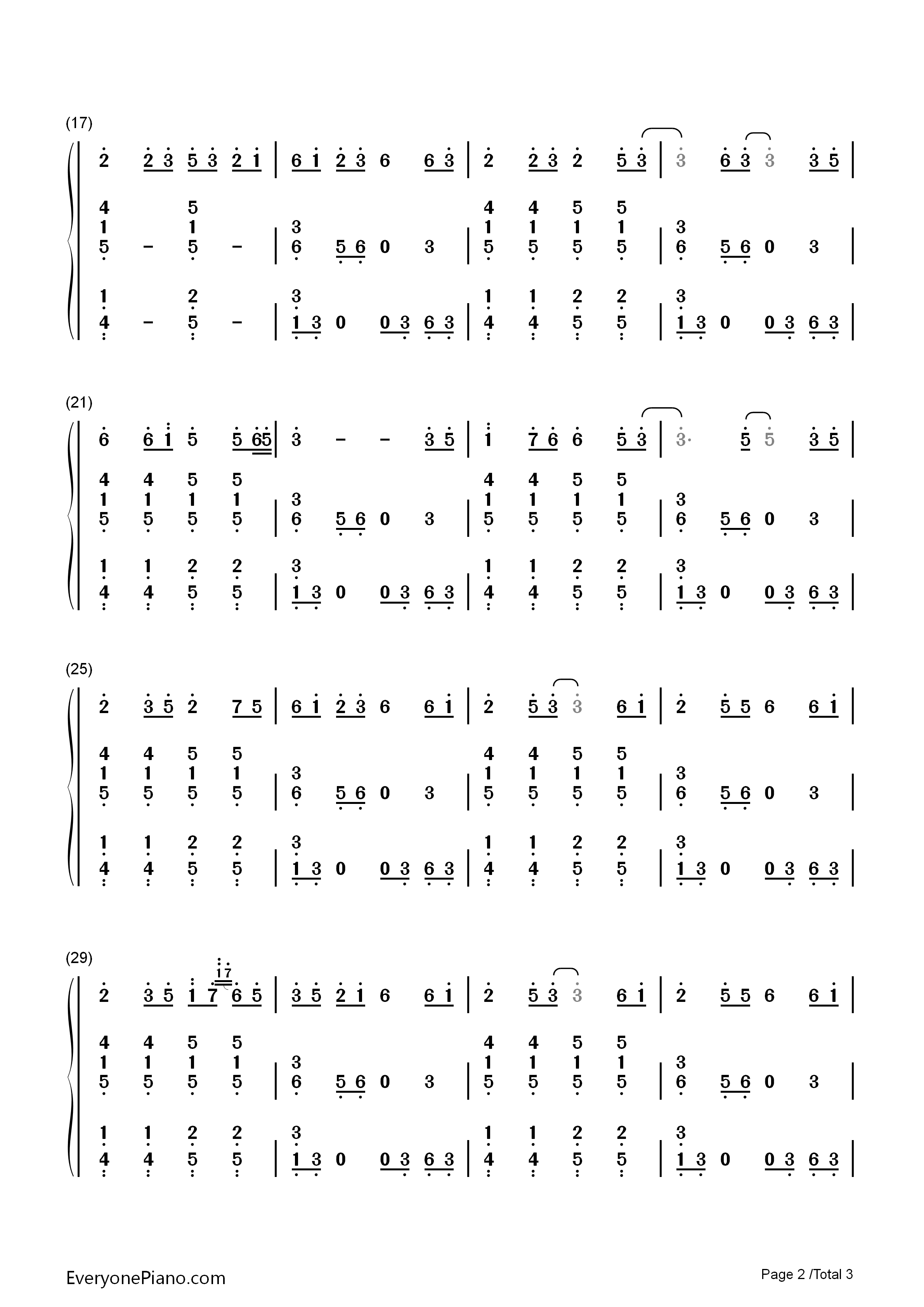 采薇钢琴简谱_HITA演唱