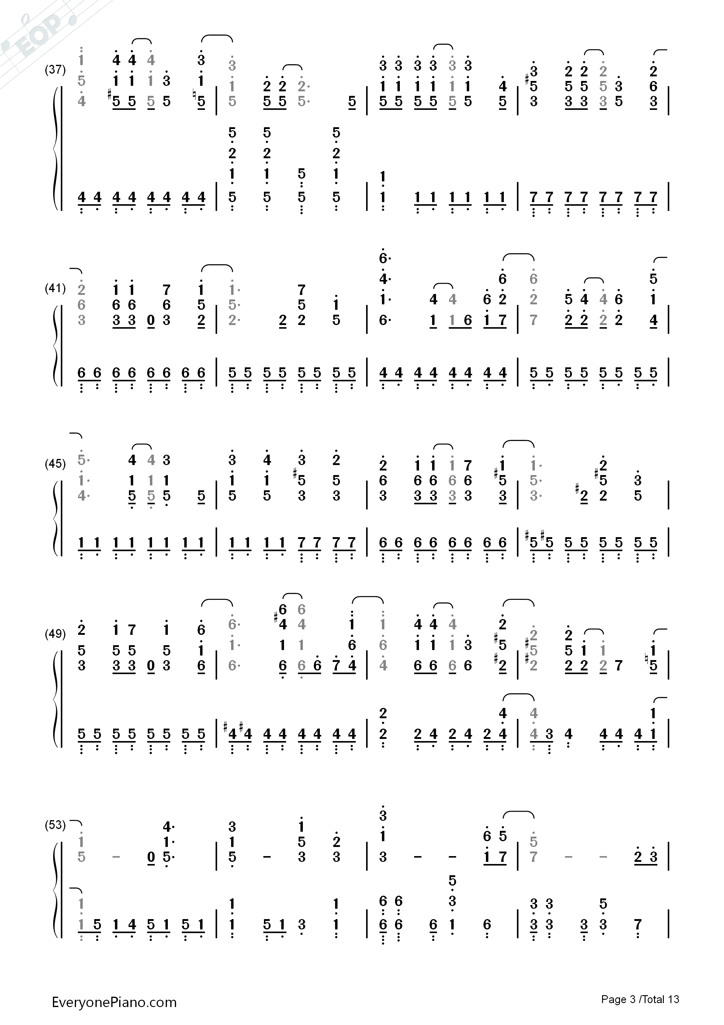 地球最后の告白を钢琴简谱_GUMI演唱