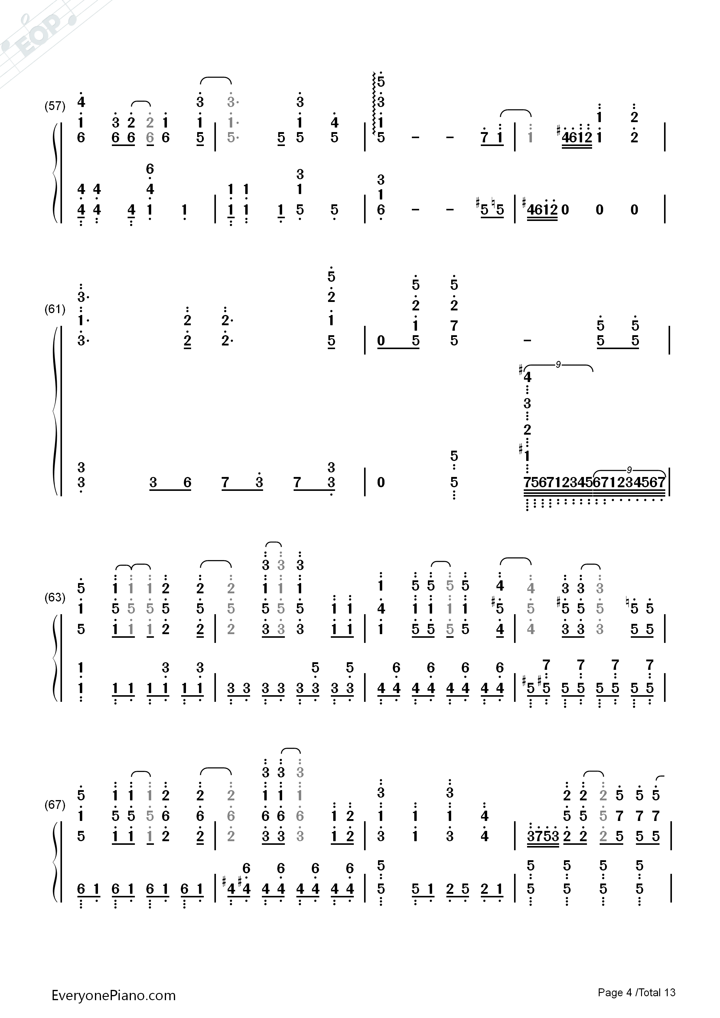 地球最后の告白を钢琴简谱_GUMI演唱