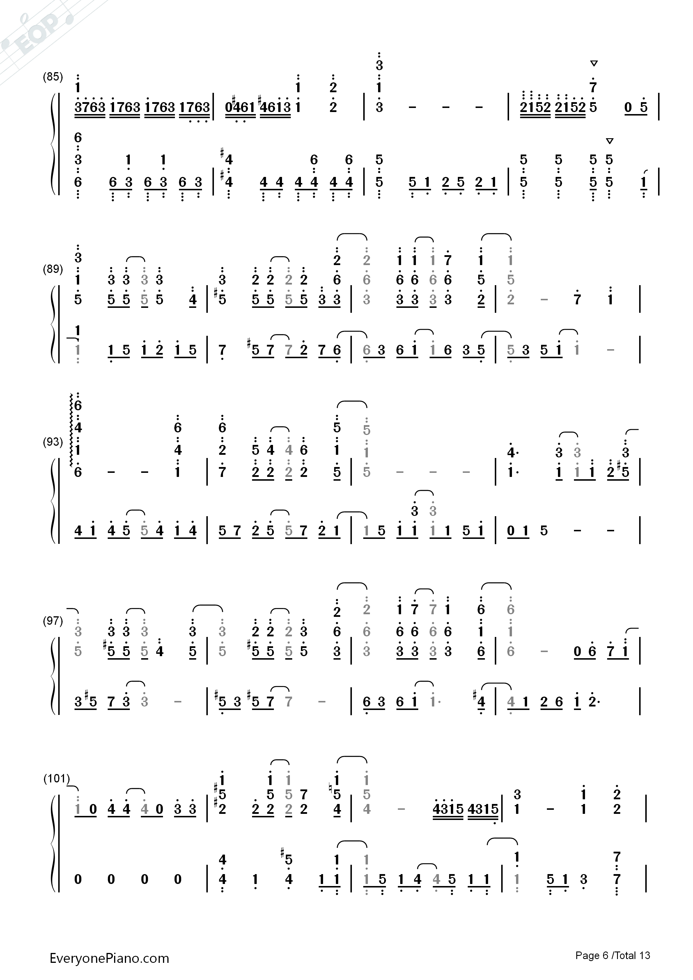 地球最后の告白を钢琴简谱_GUMI演唱
