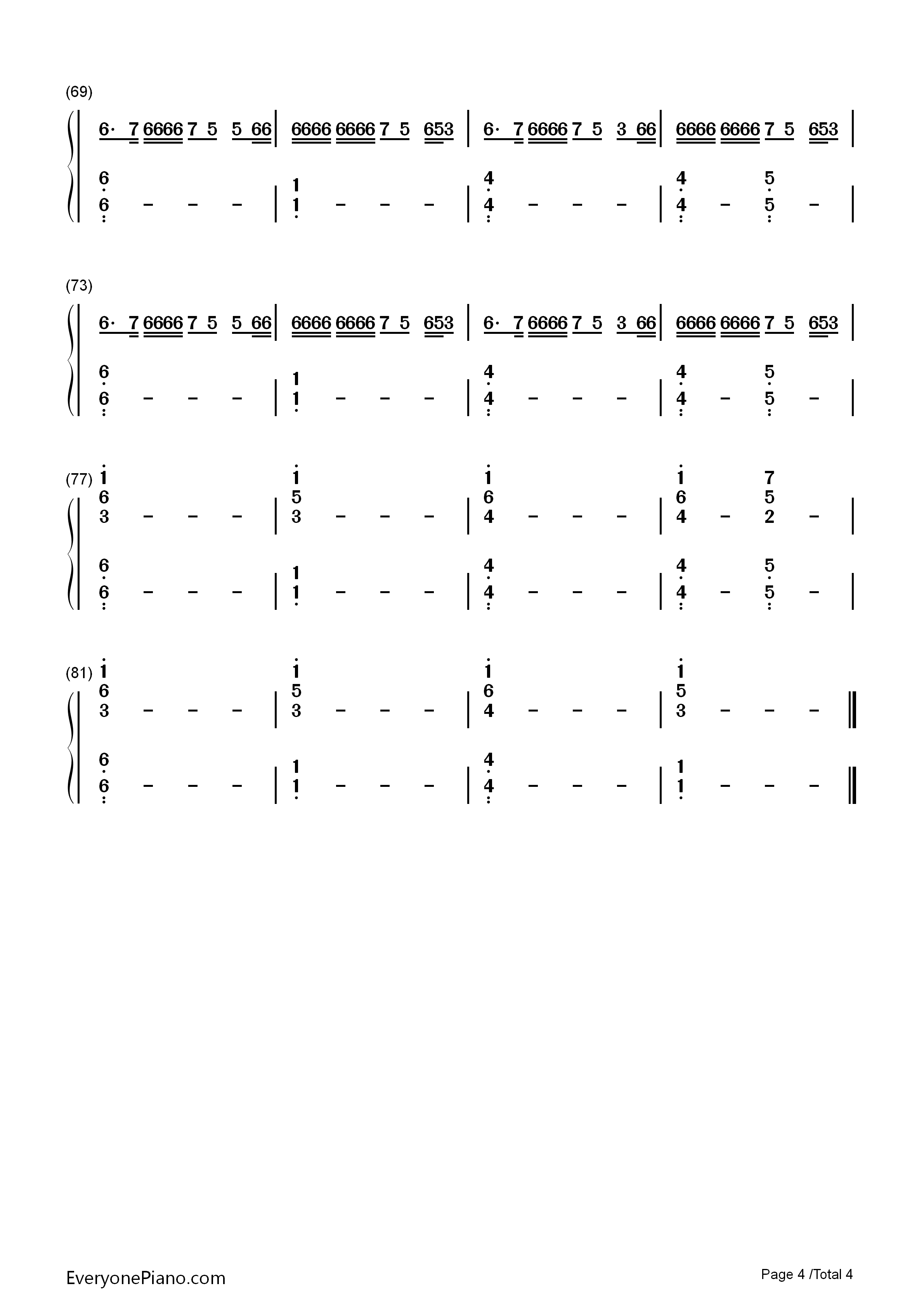 A_Different_Way钢琴简谱_DJ_Snake_Lauv演唱