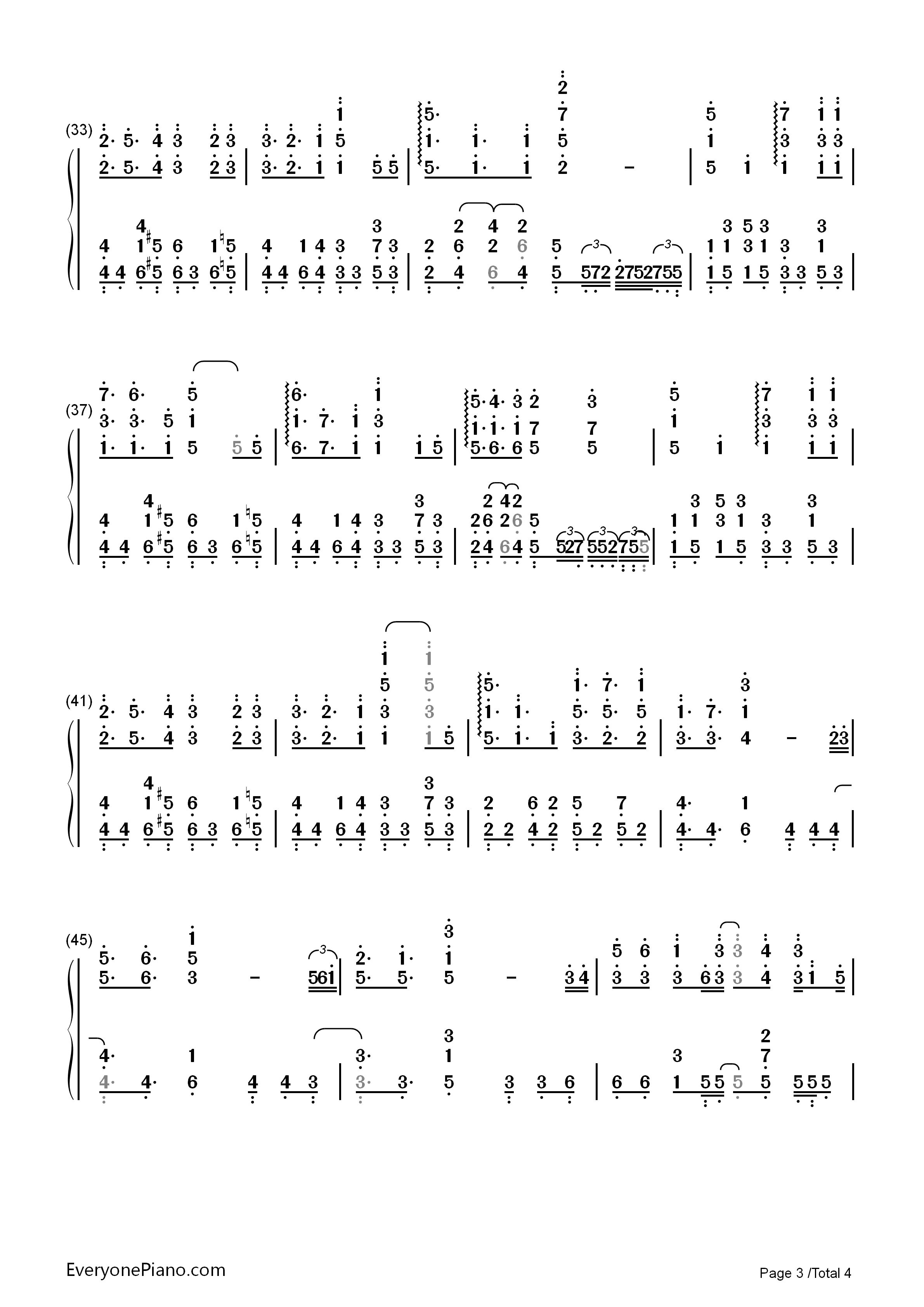 CLICK钢琴简谱_Claris演唱