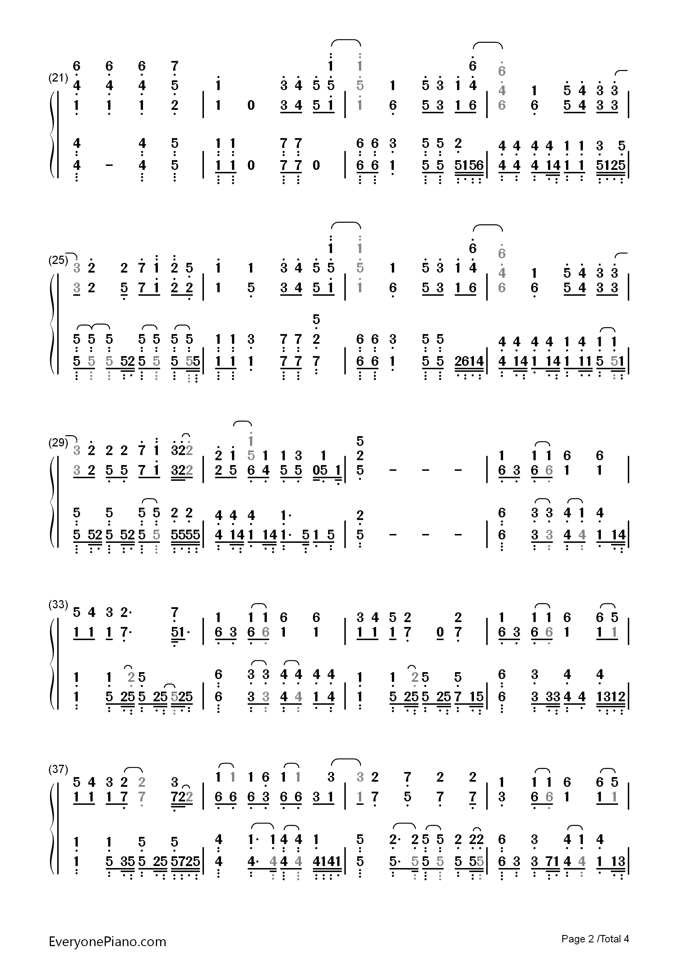 21_Guns钢琴简谱_Green_Day__绿日乐队演唱