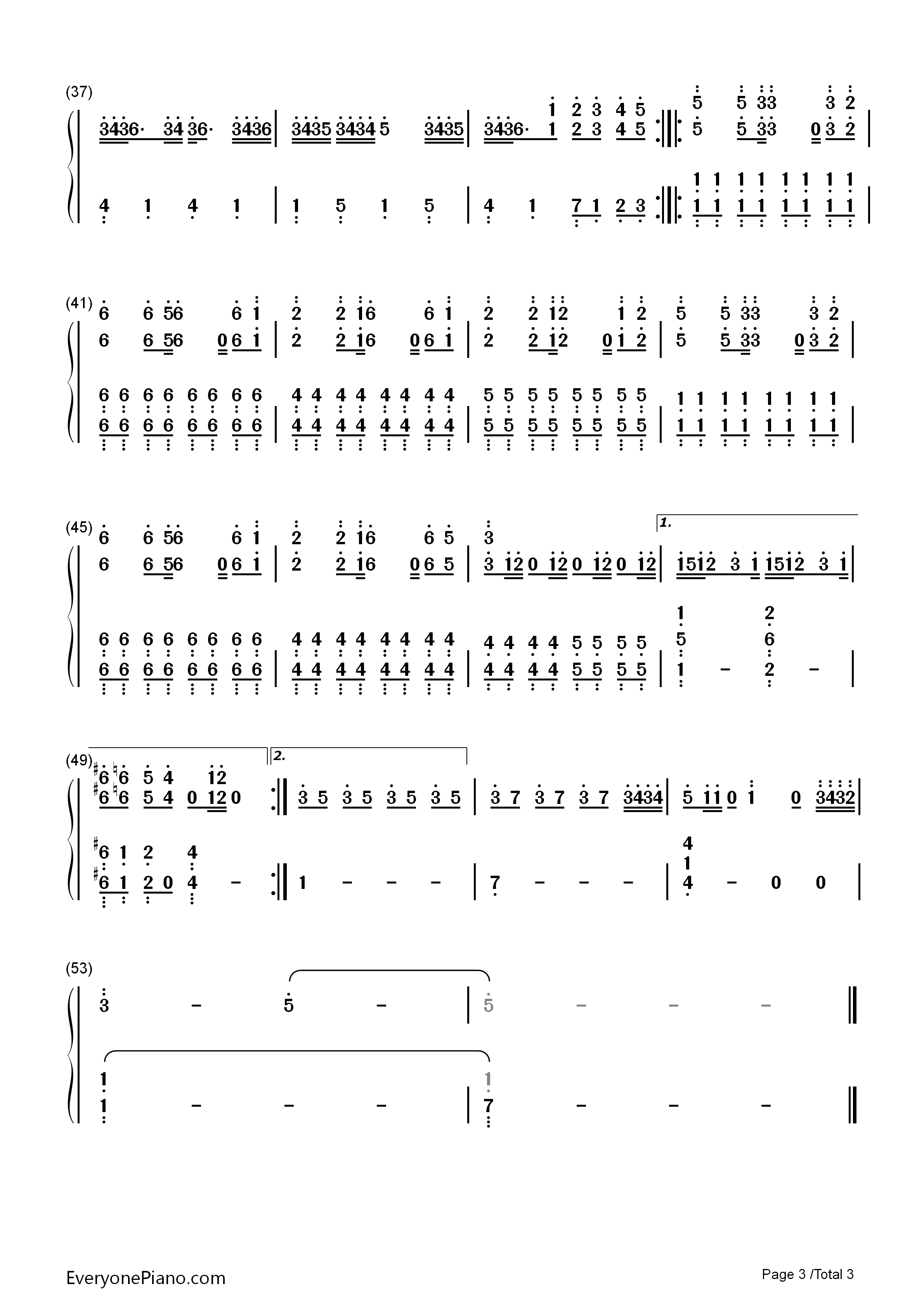你是我的眼伴奏谱钢琴简谱_林宥嘉__陈康令演唱