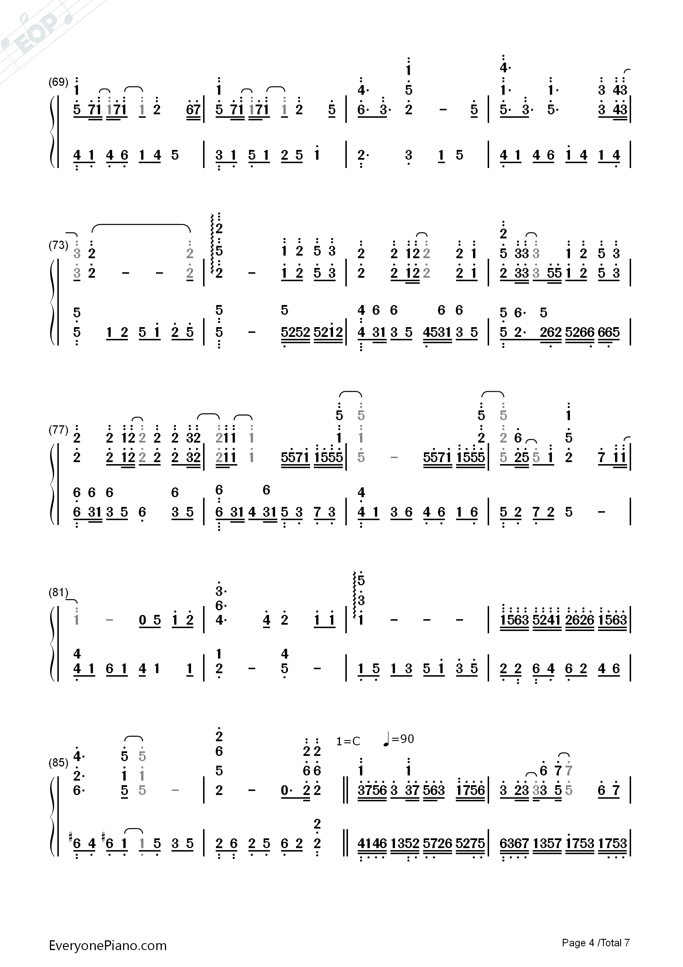 月夜に舞う恋の花钢琴简谱_ういにゃす演唱