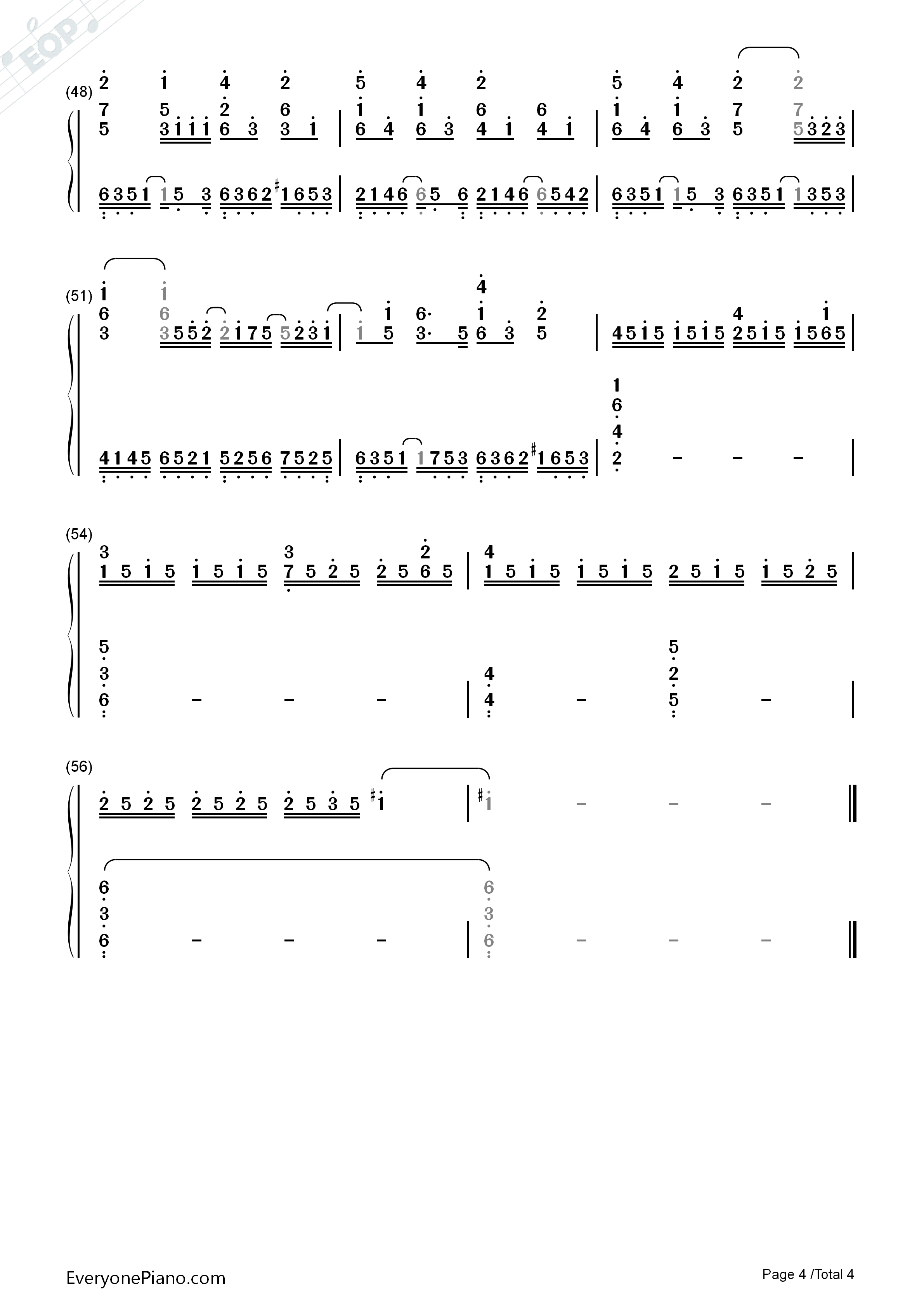 诺言钢琴简谱_鹿晗演唱