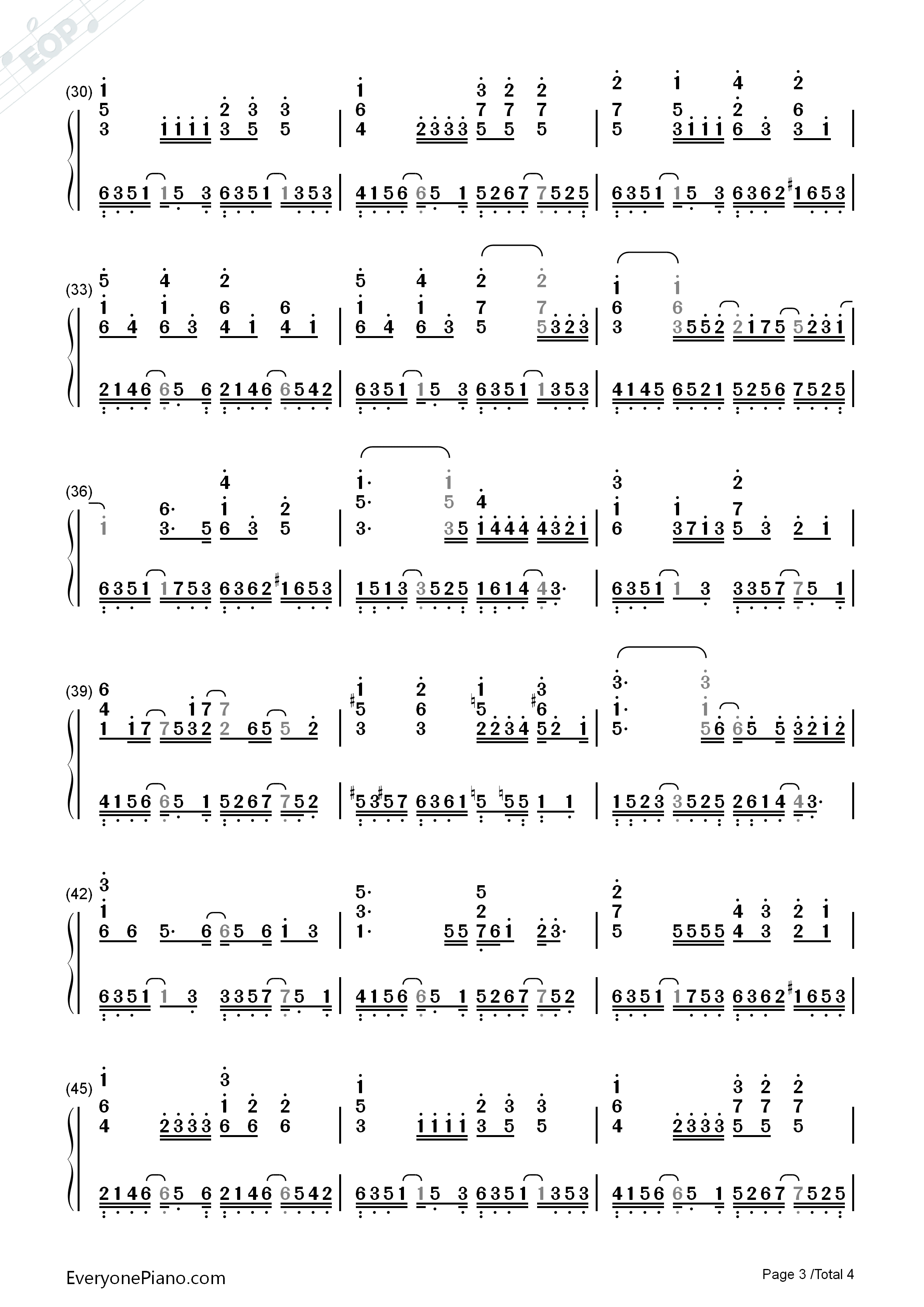 诺言钢琴简谱_鹿晗演唱