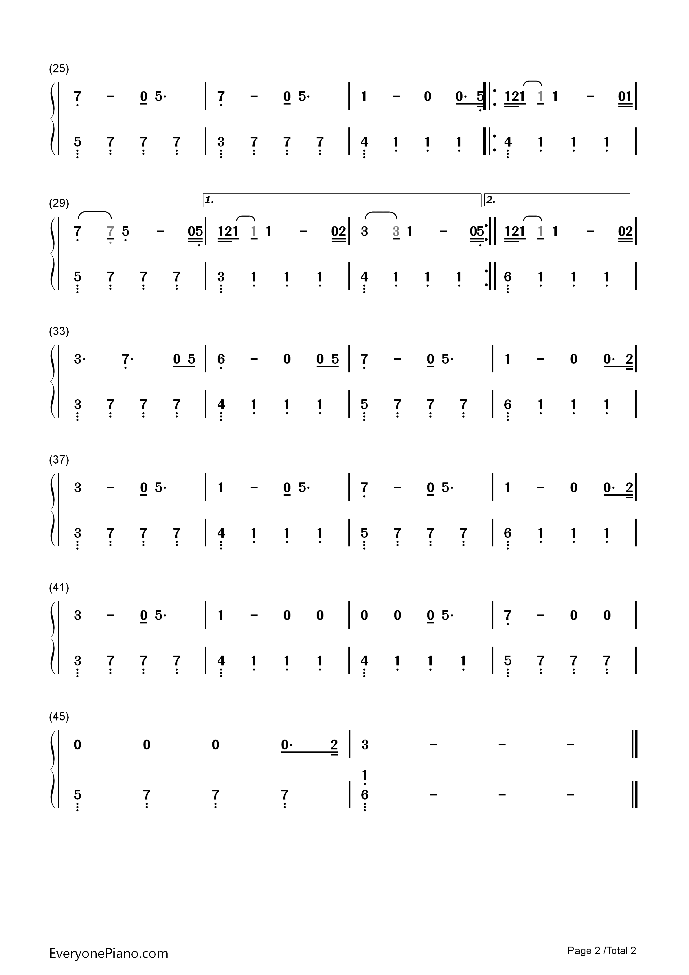 Write_Me_A_Letter钢琴简谱_Endless_Melancholy演唱