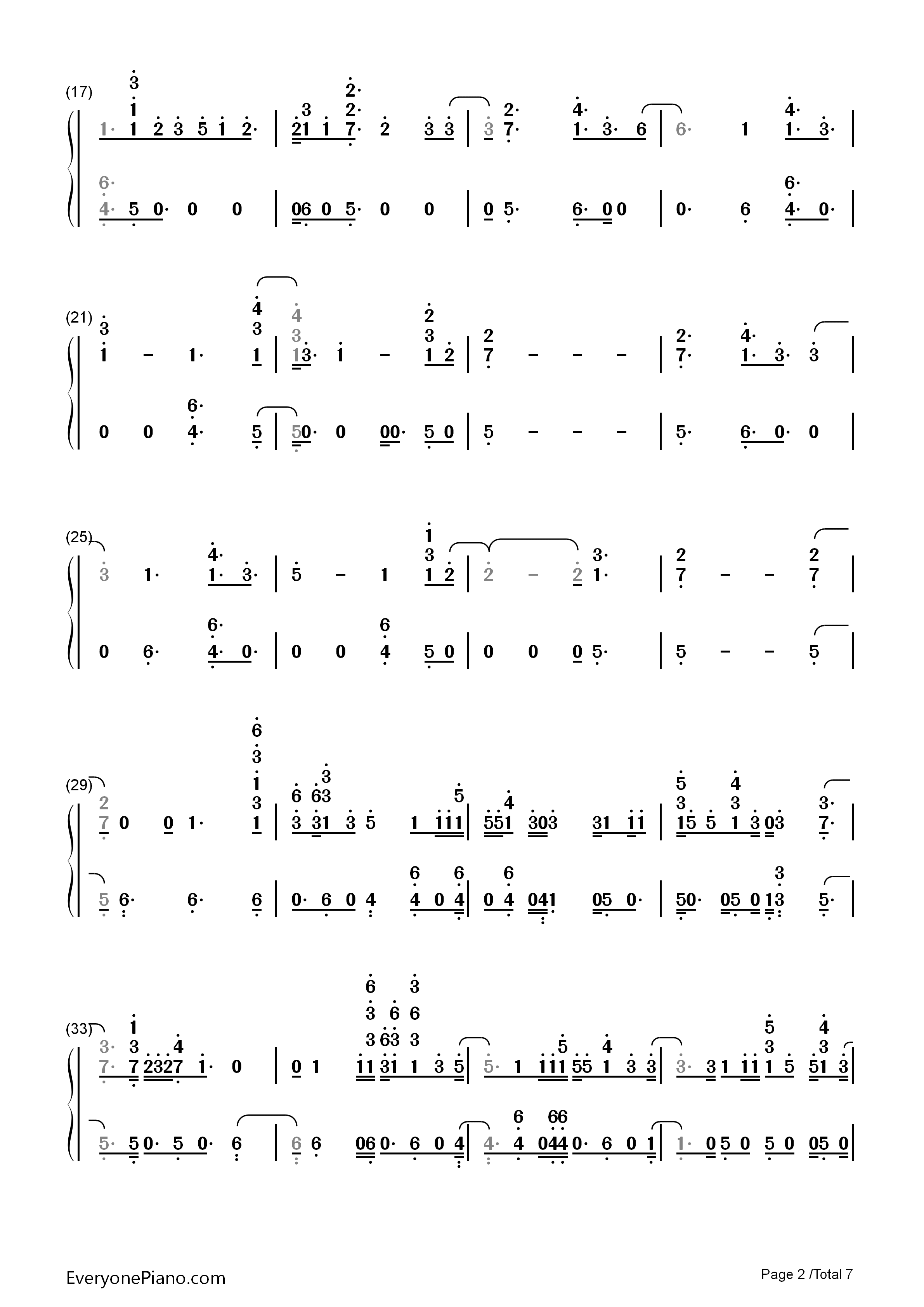 Dusk_Till_Dawn钢琴简谱_ZAYN_Sia演唱