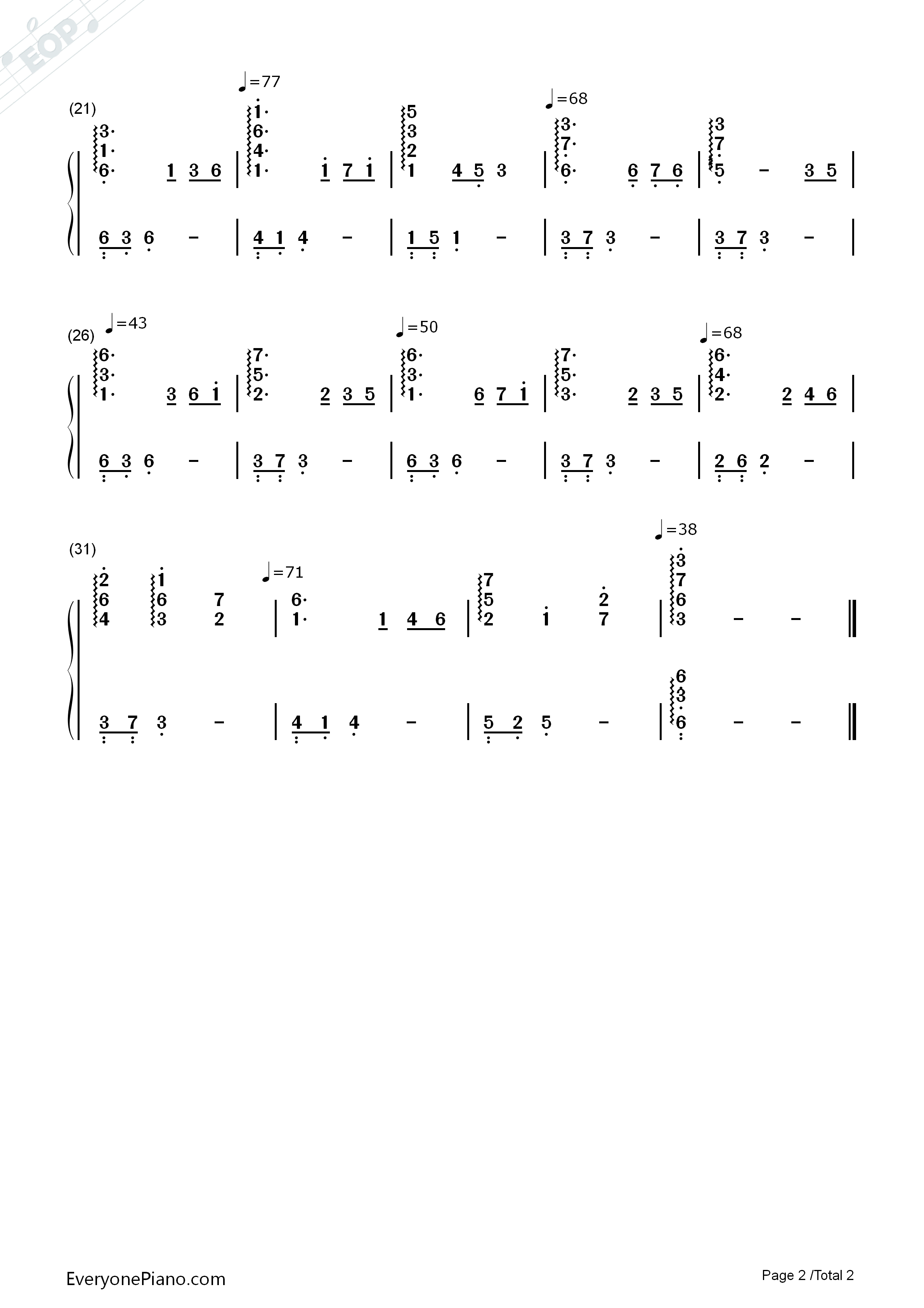 A_Tiny_Love钢琴简谱_梶浦由记演唱