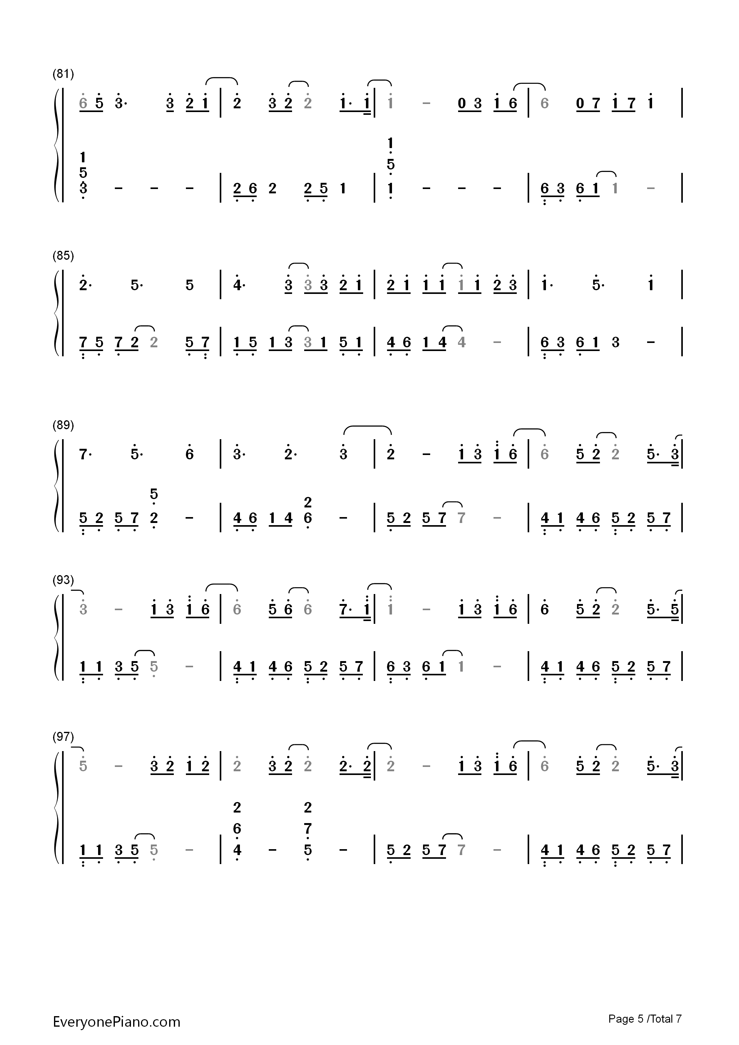 万物初始之风钢琴简谱_平原绫香演唱