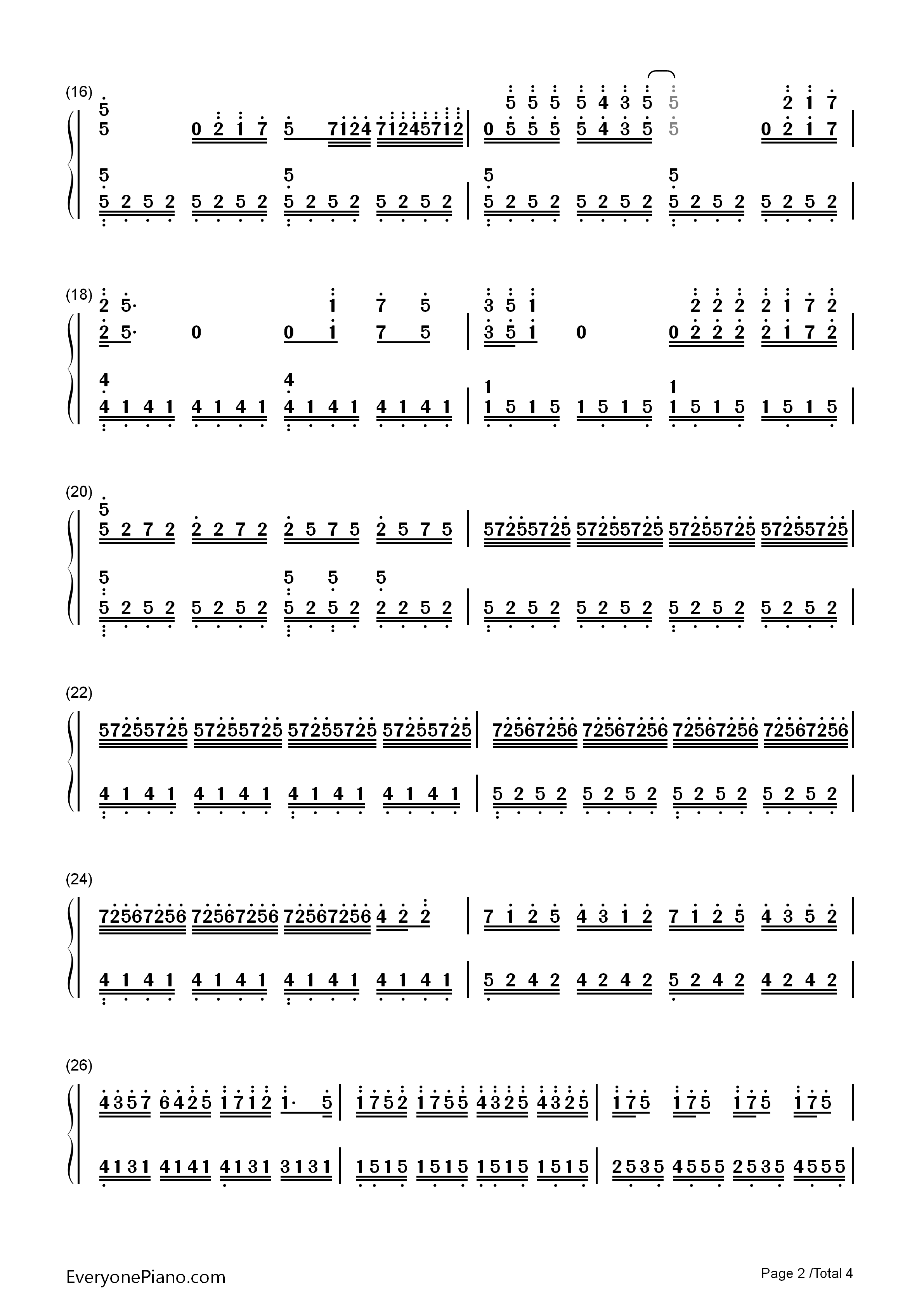 Deemo_Title_Song钢琴简谱_Deemo演唱