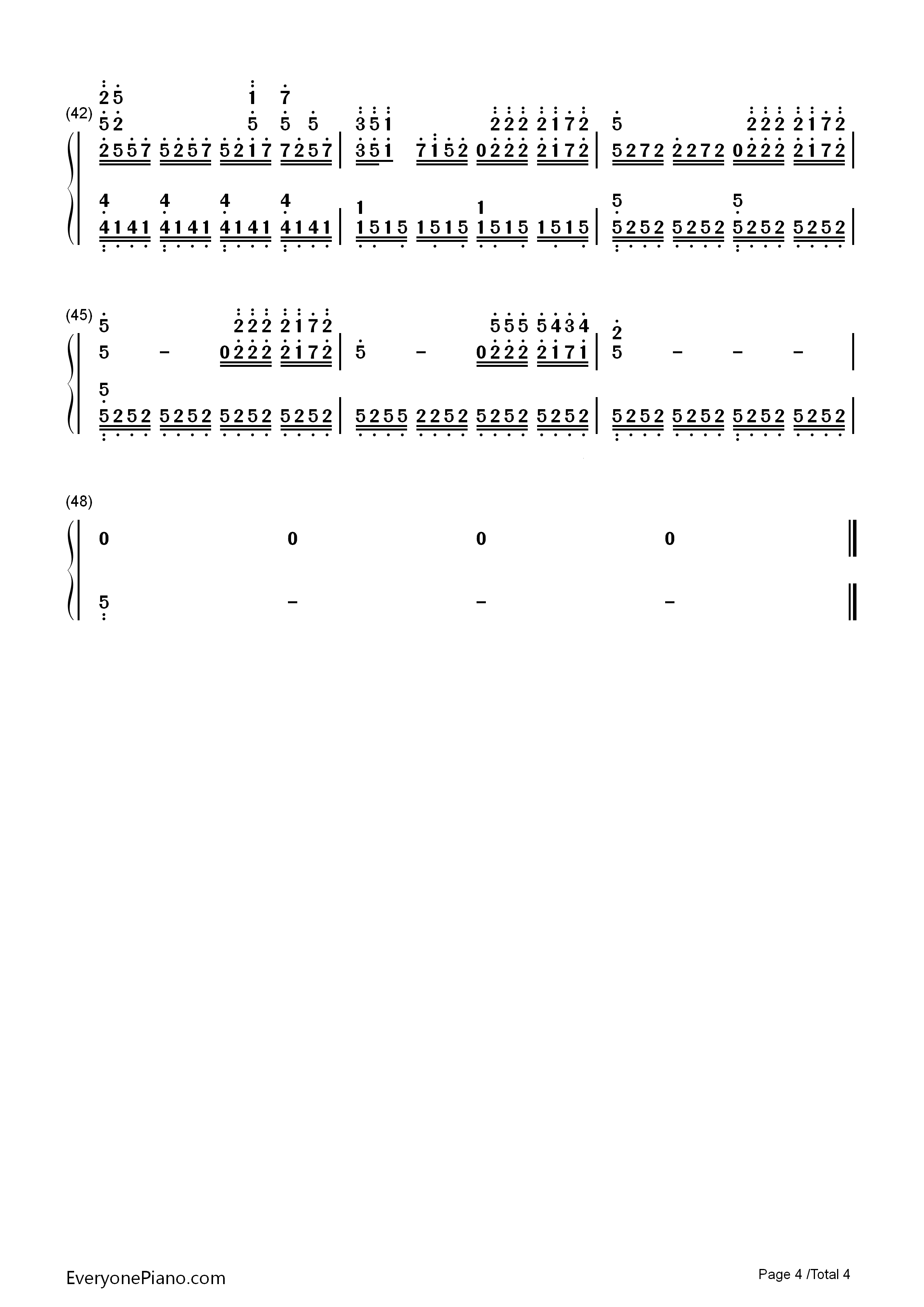 Deemo_Title_Song钢琴简谱_Deemo演唱