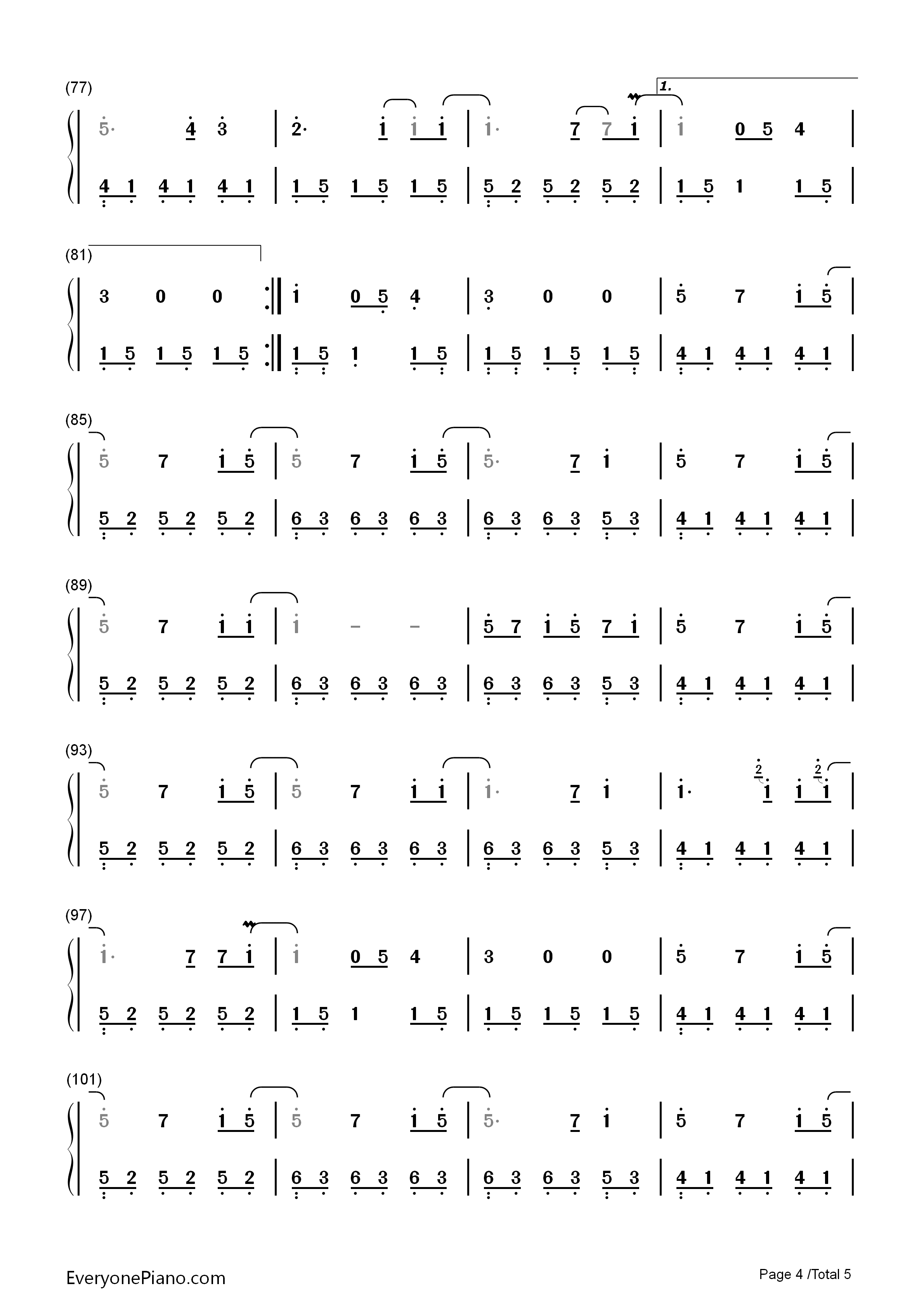 Turning钢琴简谱_班得瑞演唱
